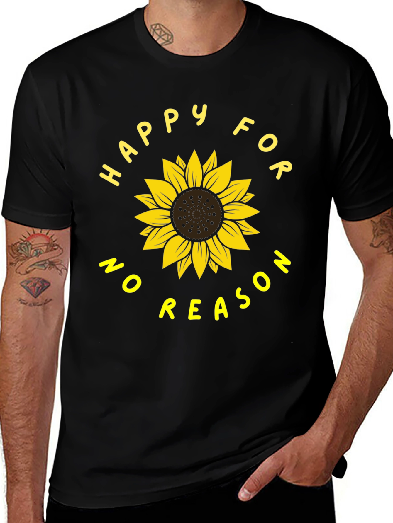 Happy For No Reason Sunflower Graphic Tee