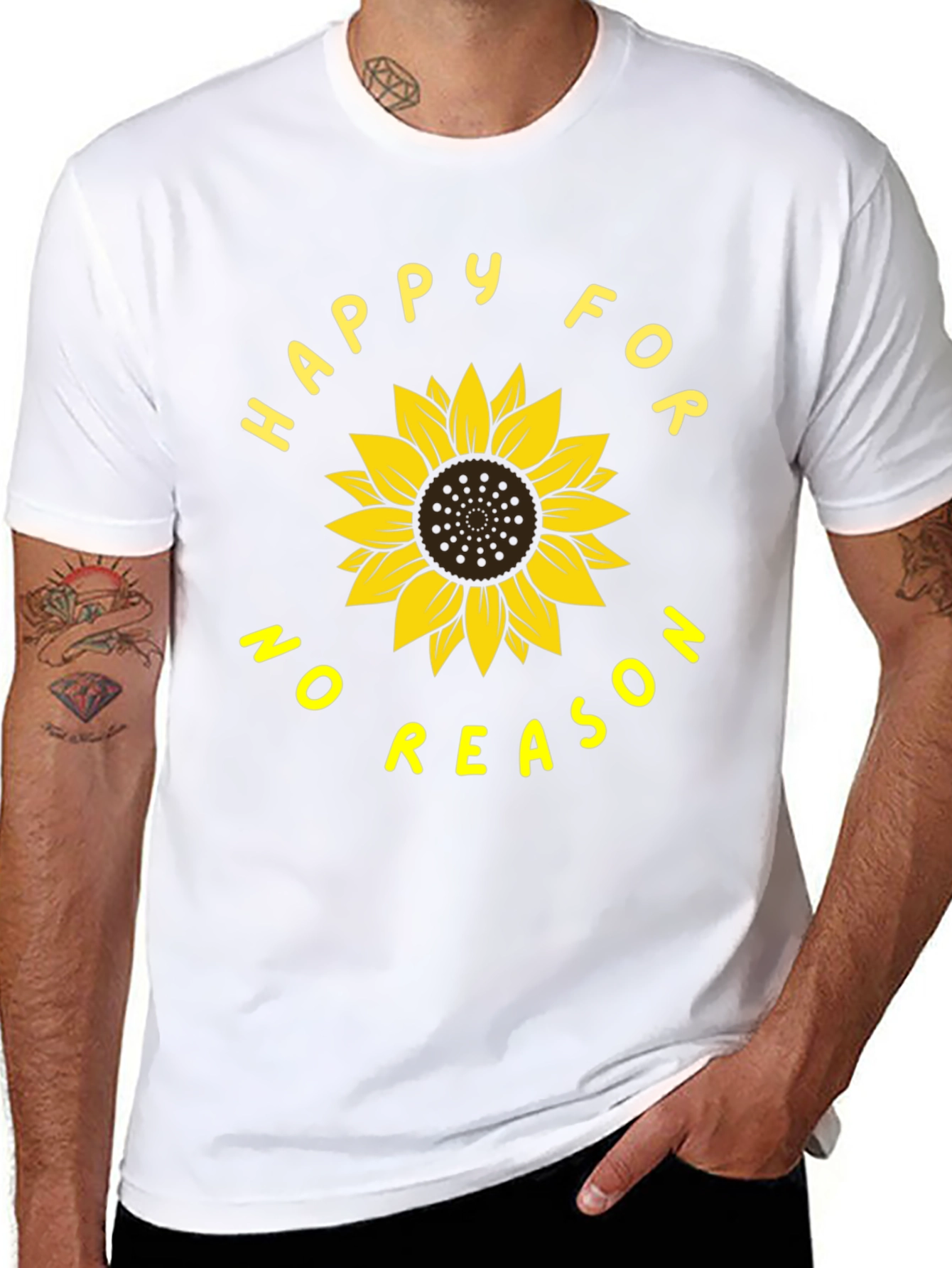 Happy For No Reason Sunflower Graphic Tee