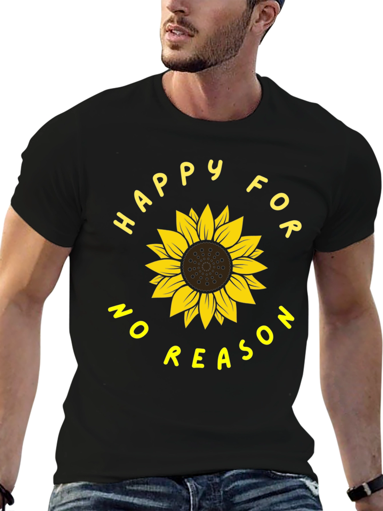 Happy For No Reason Sunflower Graphic Tee