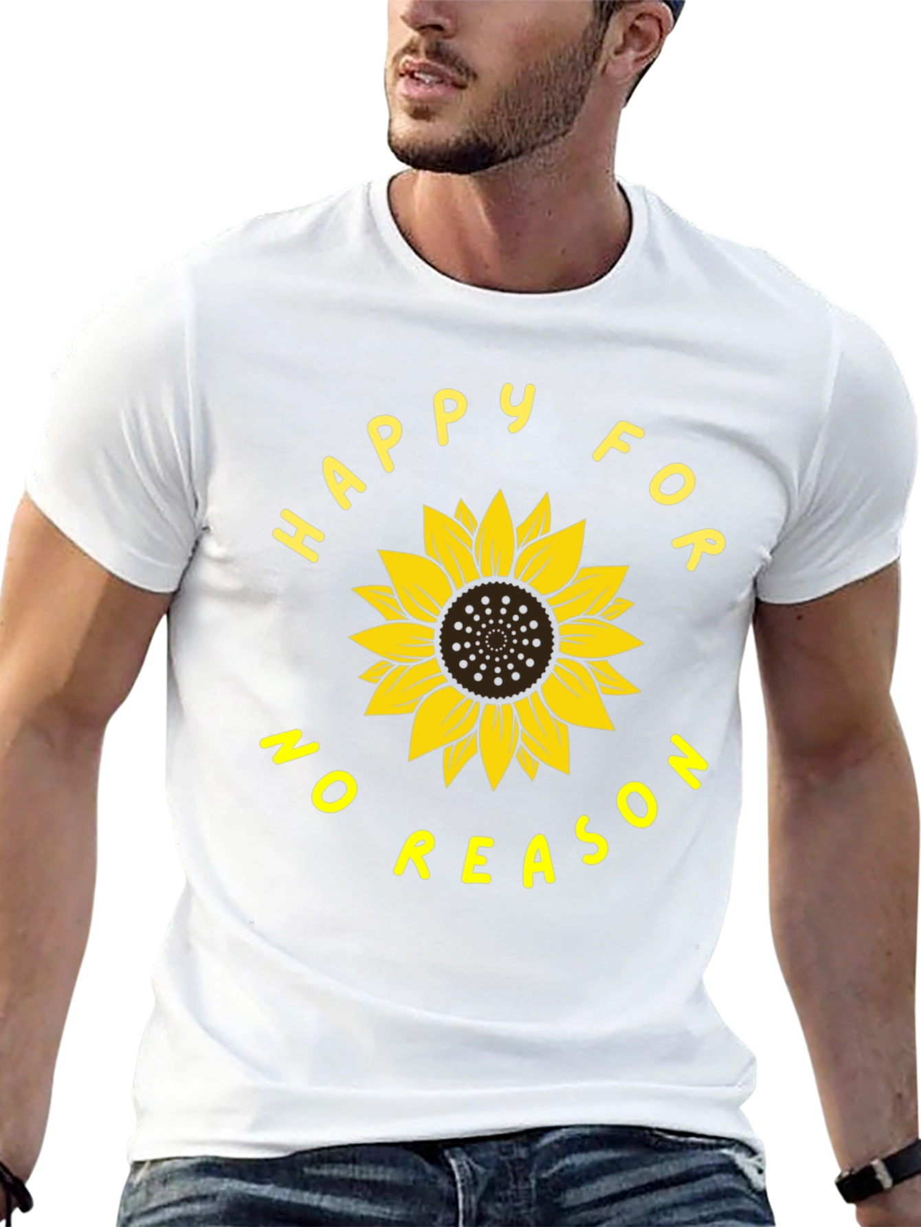 Happy For No Reason Sunflower Graphic Tee