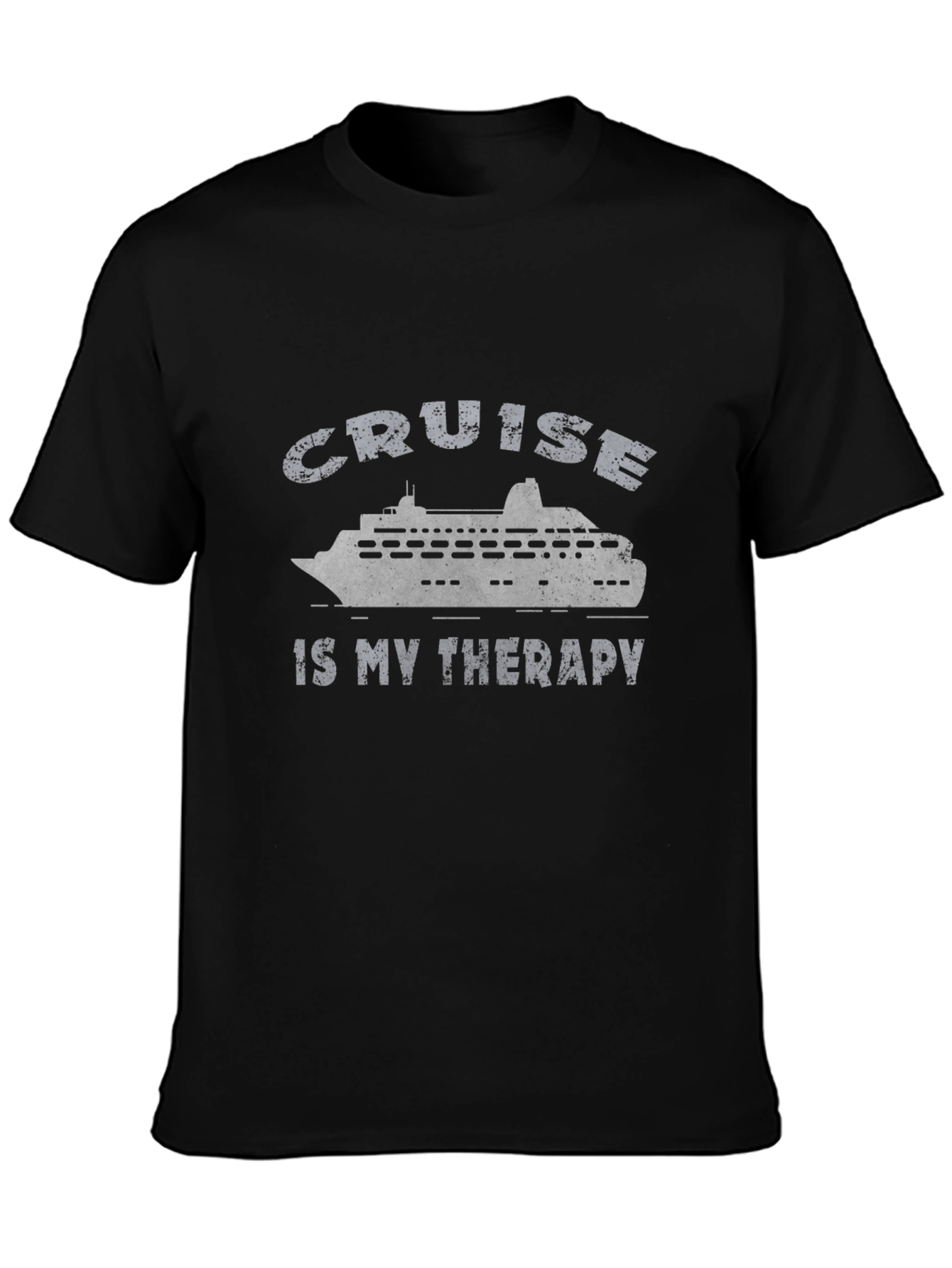 Cruise Is My Therapy T-Shirt - Black Graphic Tee