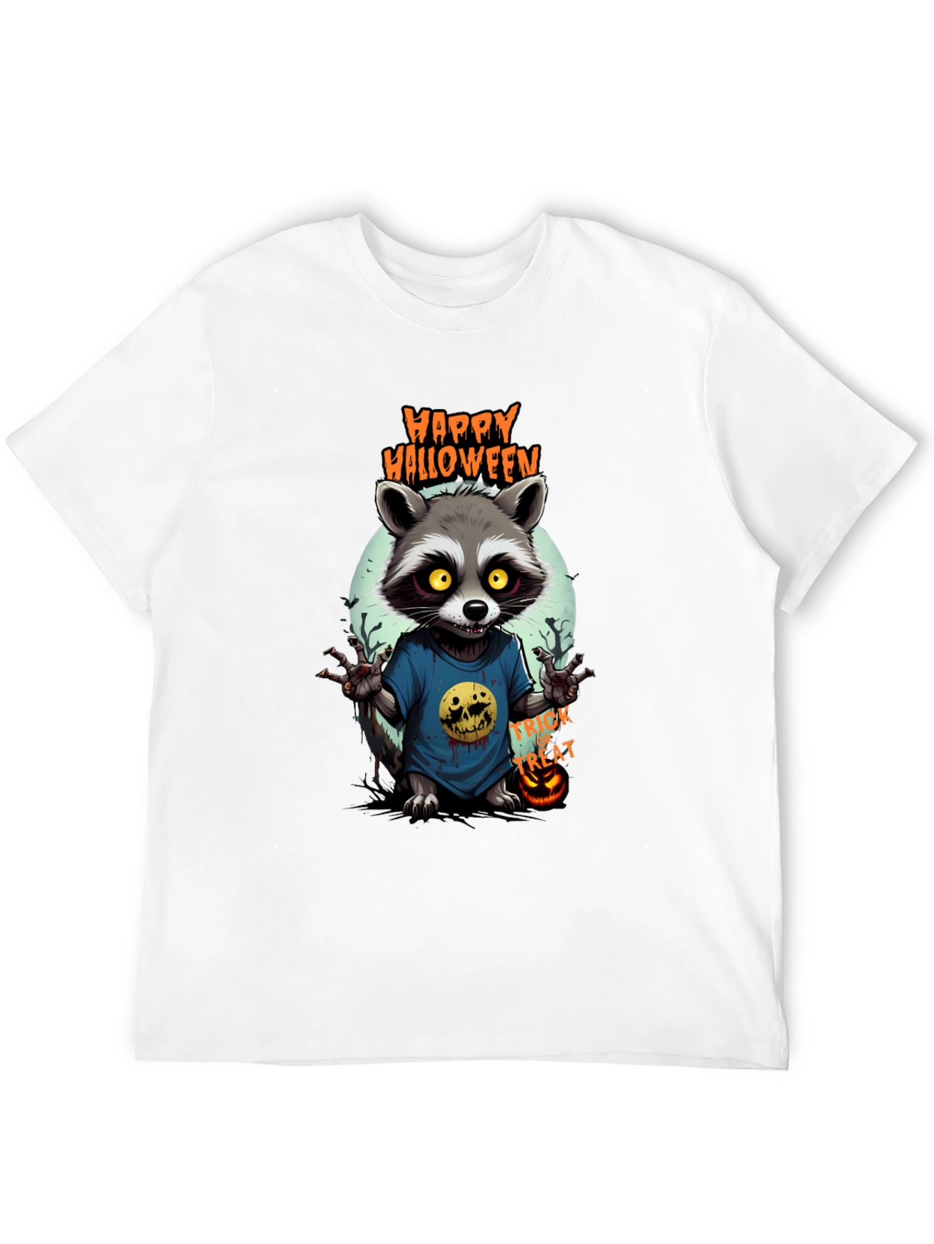 Happy Halloween Raccoon Graphic Tee