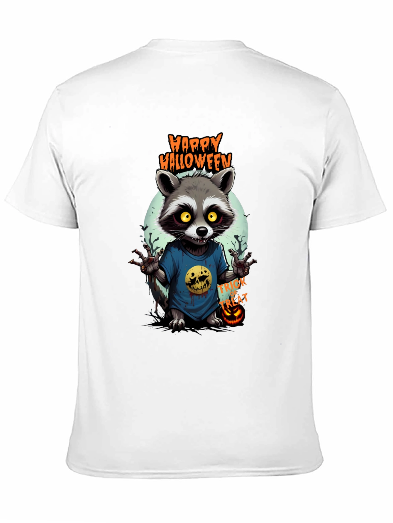 Happy Halloween Raccoon Graphic Tee
