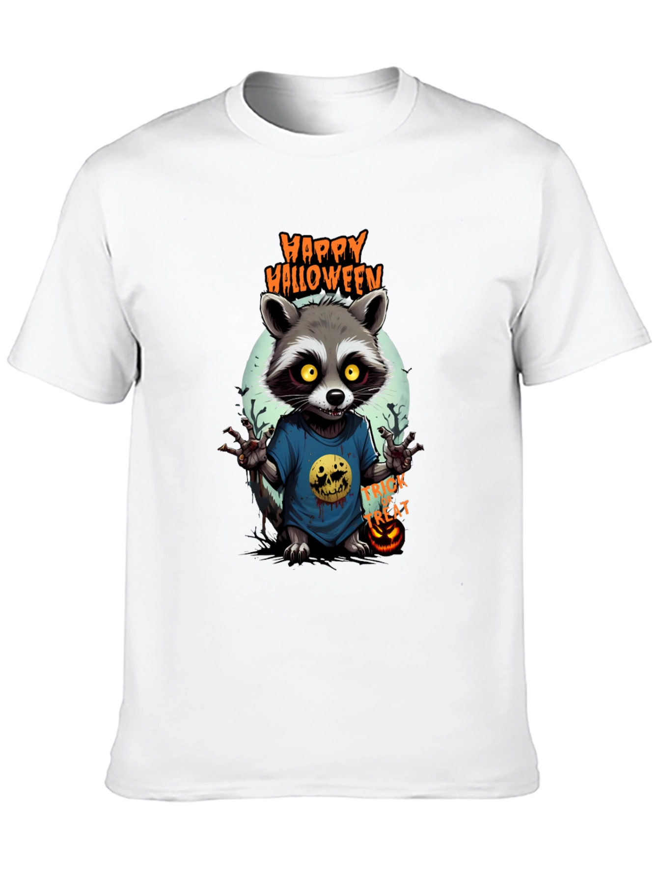 Happy Halloween Raccoon Graphic Tee