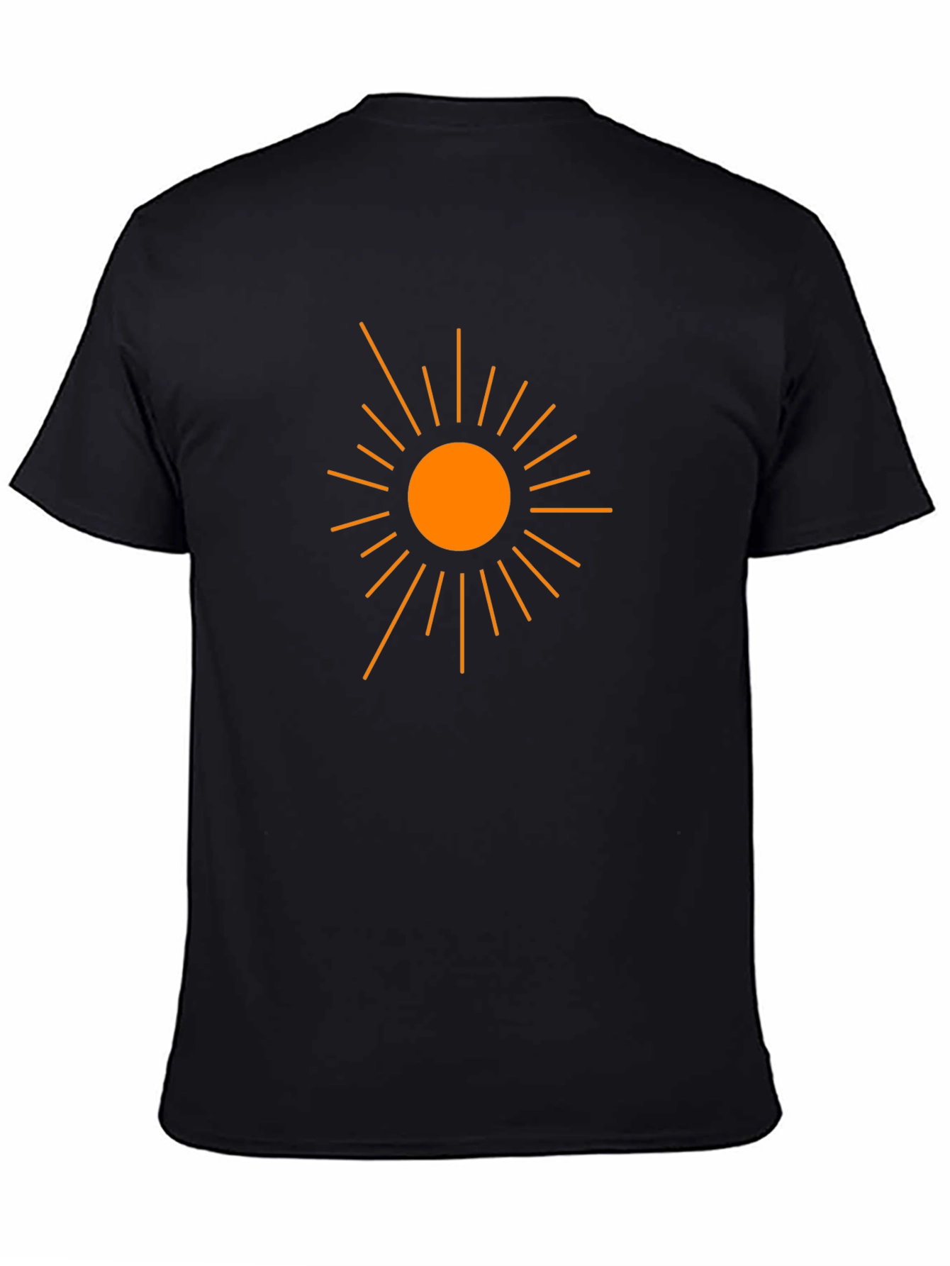 Sun Graphic Black Cotton T-Shirt