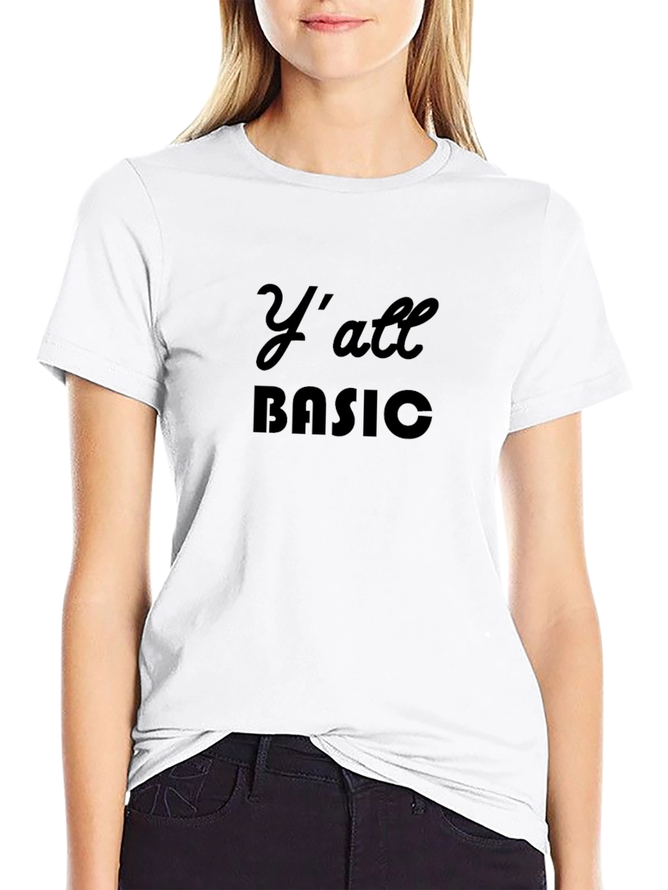 Yall Basic Black T-Shirt - Casual Wear