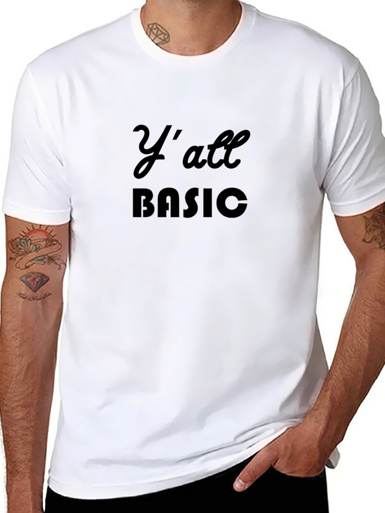Yall Basic Black T-Shirt - Casual Wear