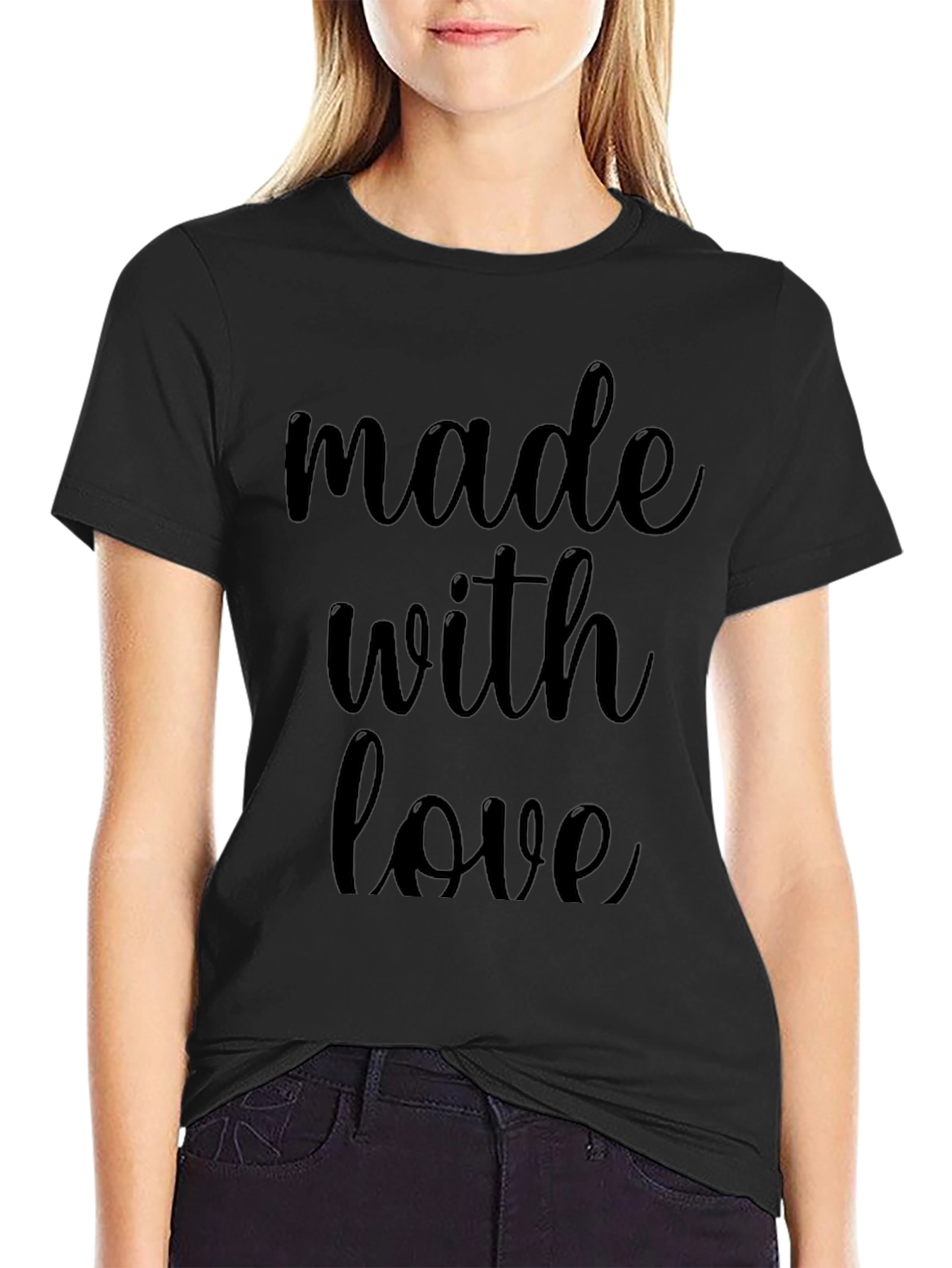 Made With Love Graphic Tee - Black