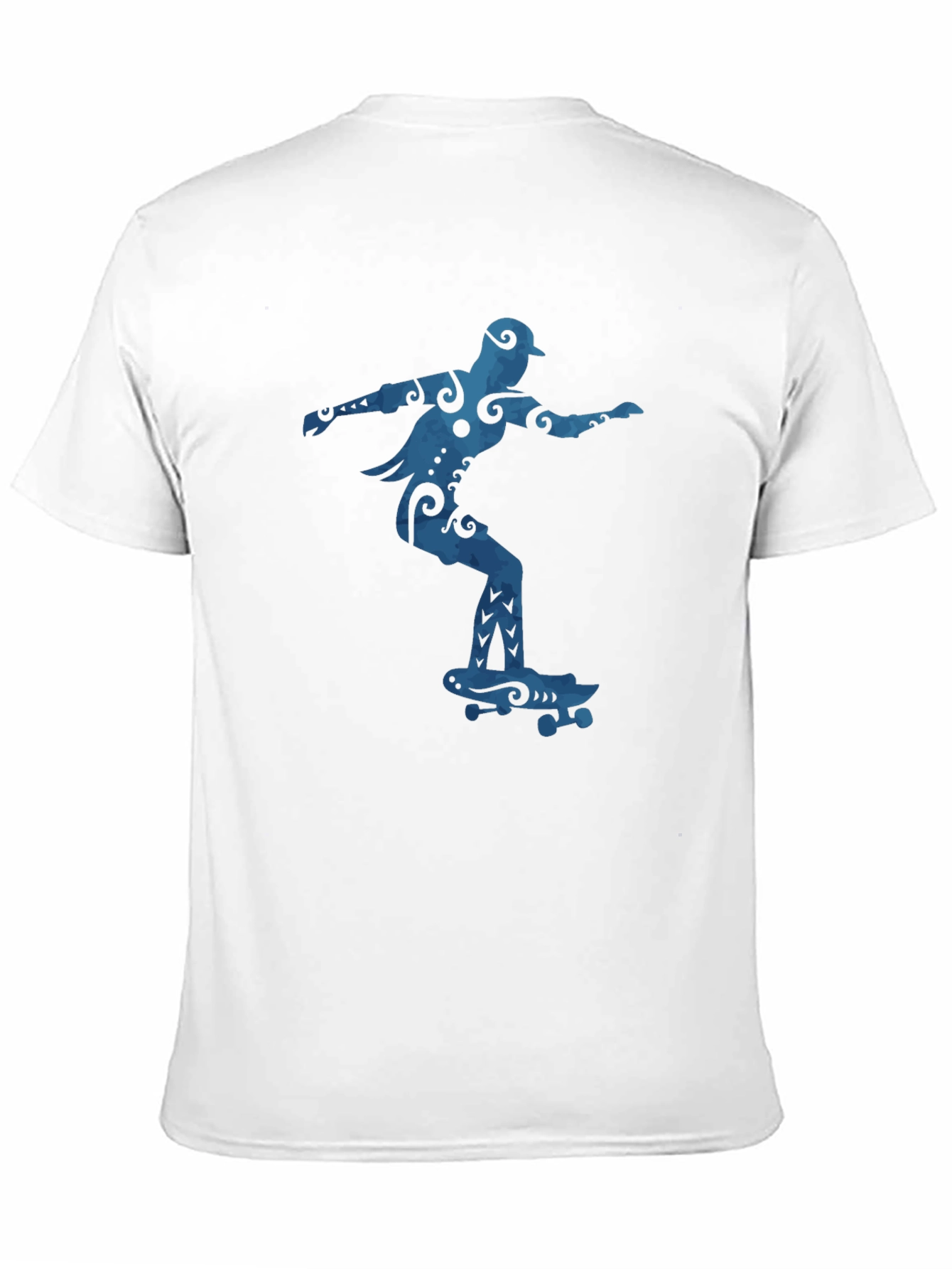 Skateboarder Graphic Tee - Cool Blue Design
