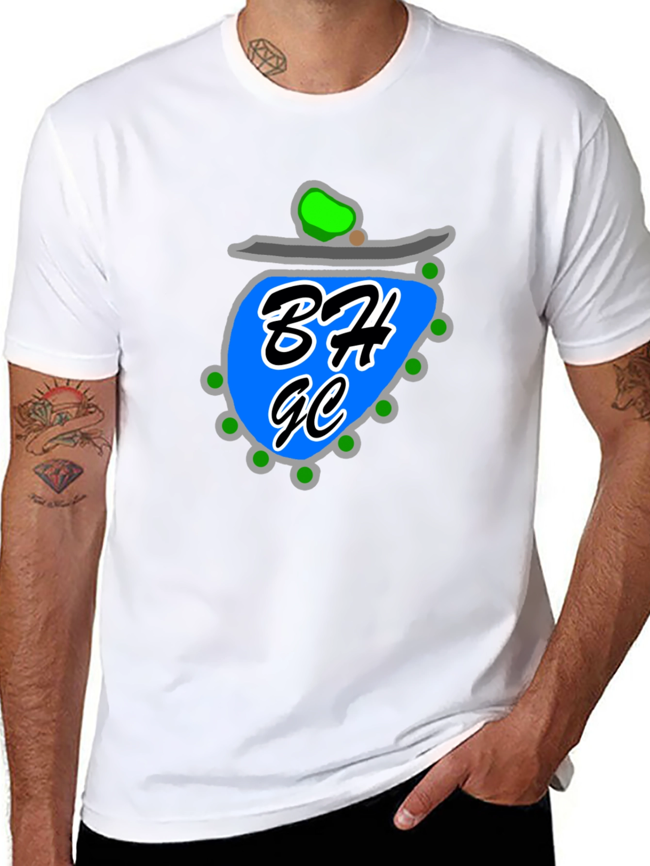 Unique Graphic Tee - Black Cotton Blend Casual Wear