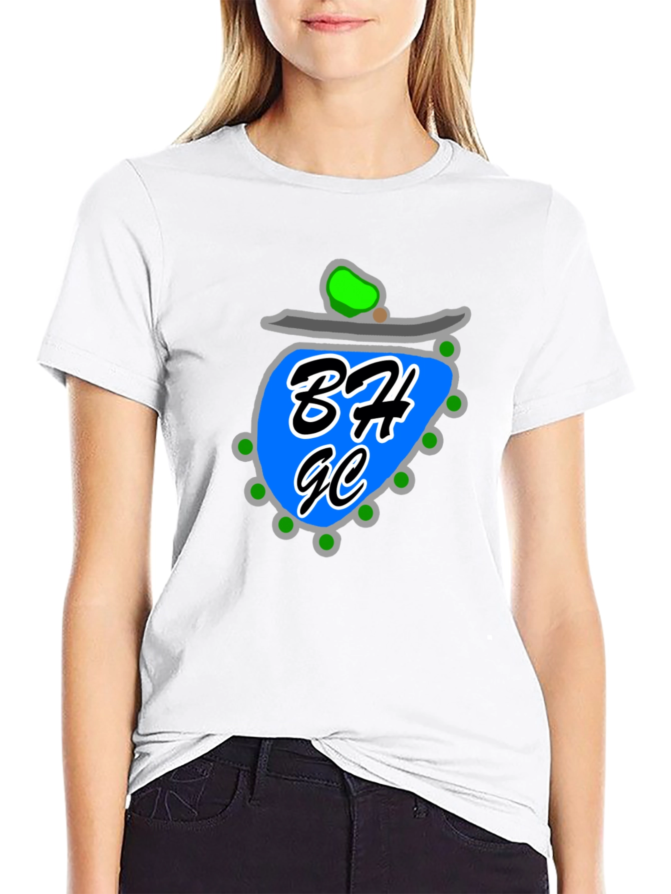 Unique Graphic Tee - Black Cotton Blend Casual Wear