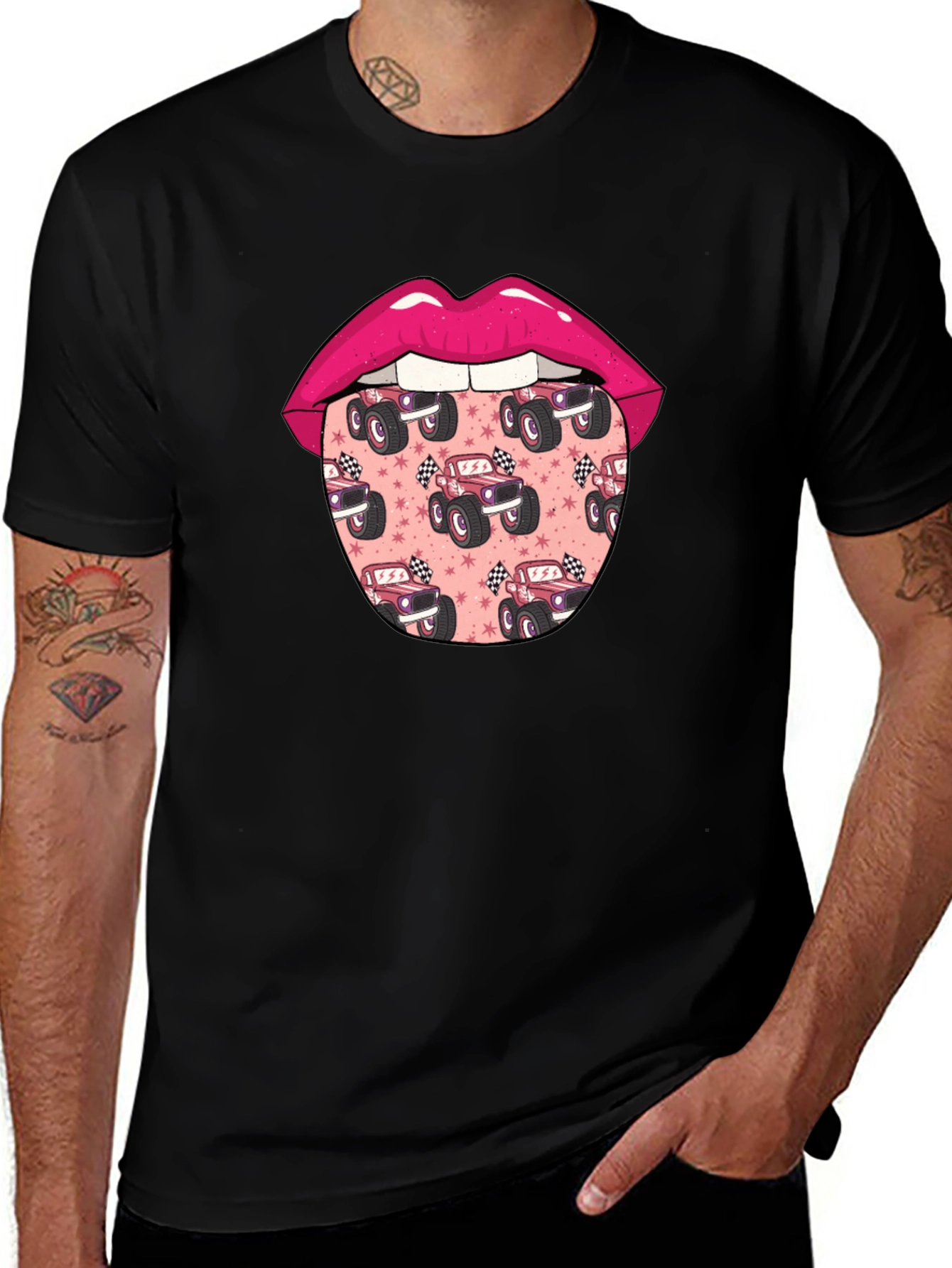Monster Truck Lips Graphic Tee - Unisex
