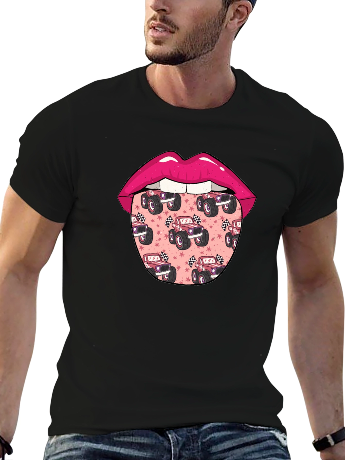 Monster Truck Lips Graphic Tee - Unisex