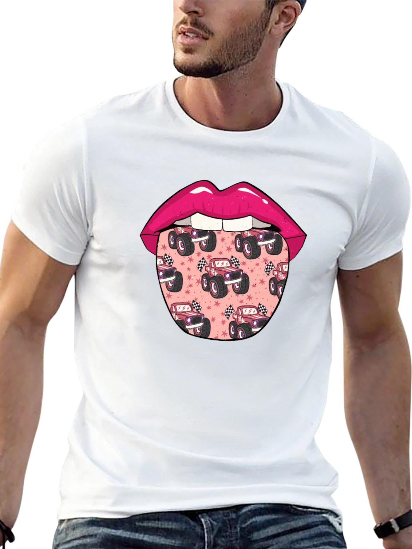 Monster Truck Lips Graphic Tee - Unisex