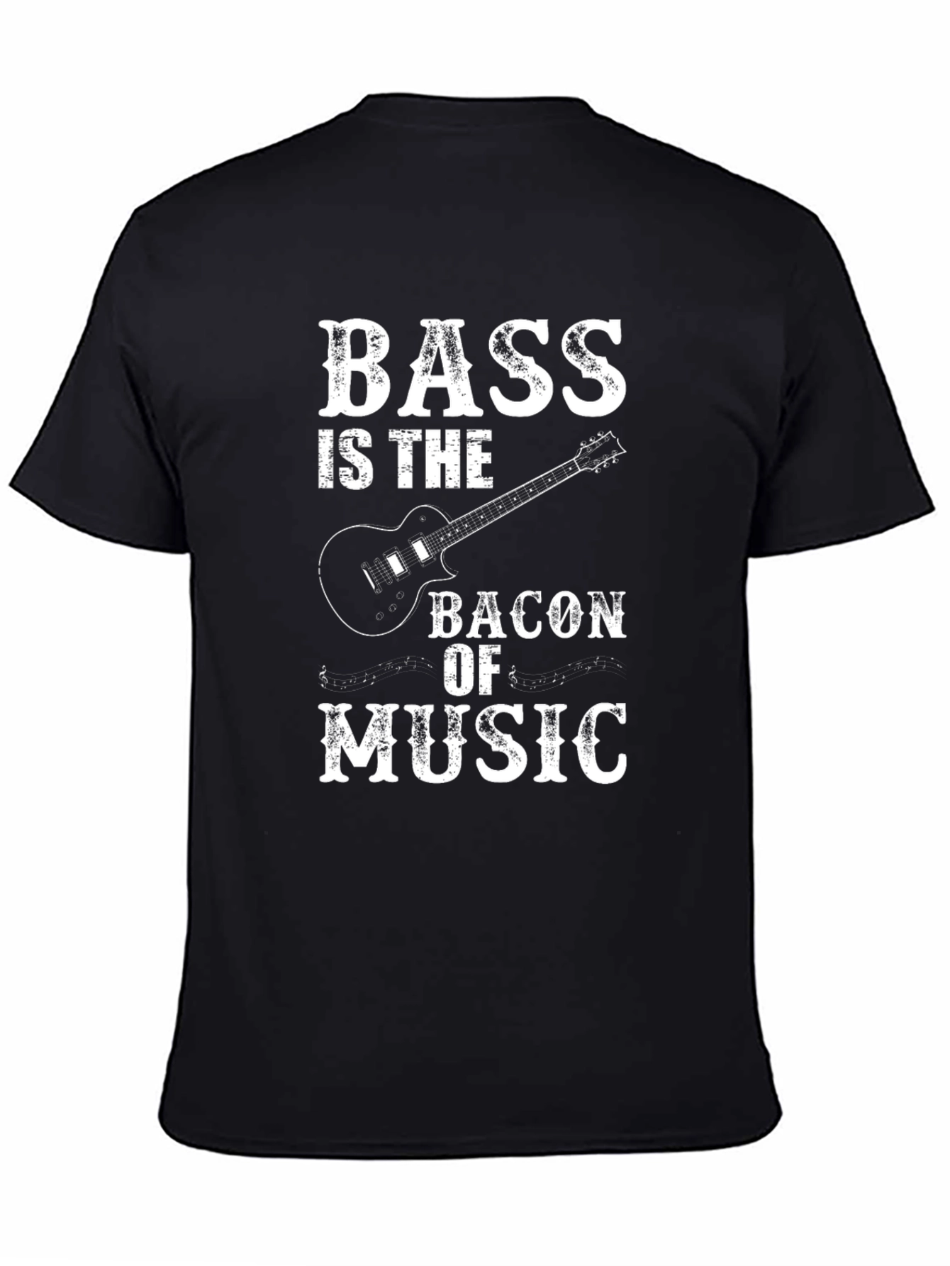 Bass is the Bacon of Music Black T-Shirt