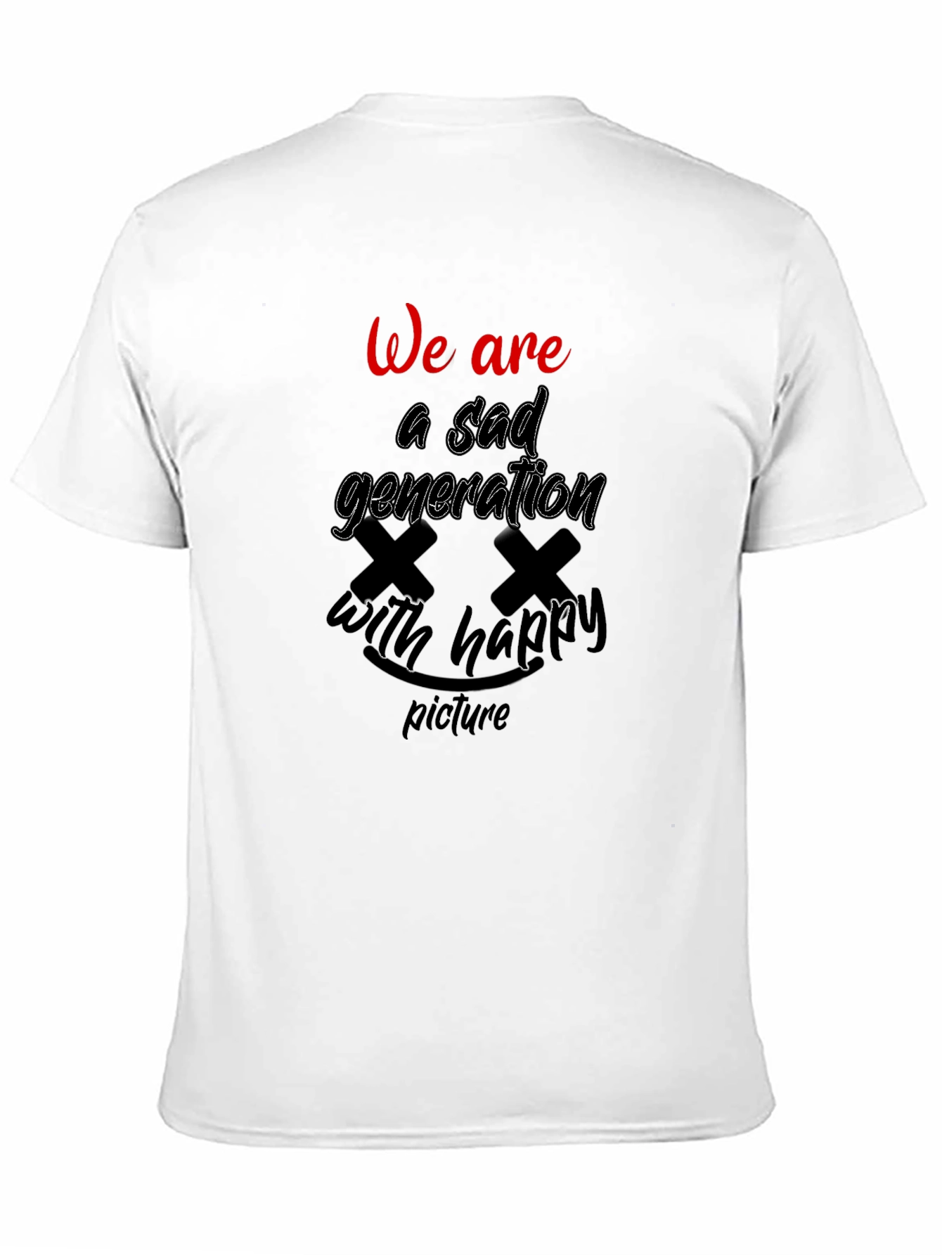 Sad Generation Graphic Tee - Trendy Black T-Shirt