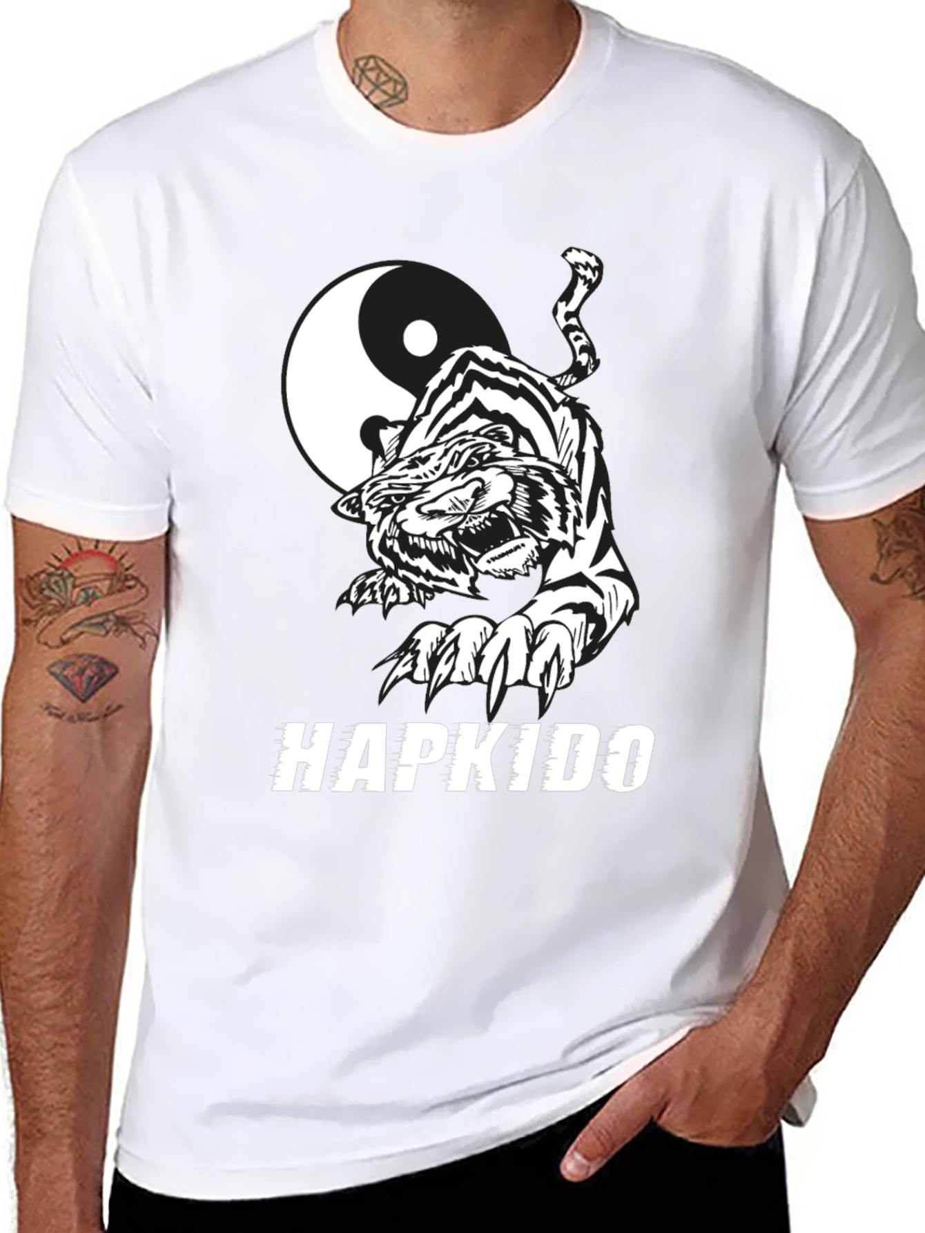 Hapkido Tiger Yin Yang Graphic Tee