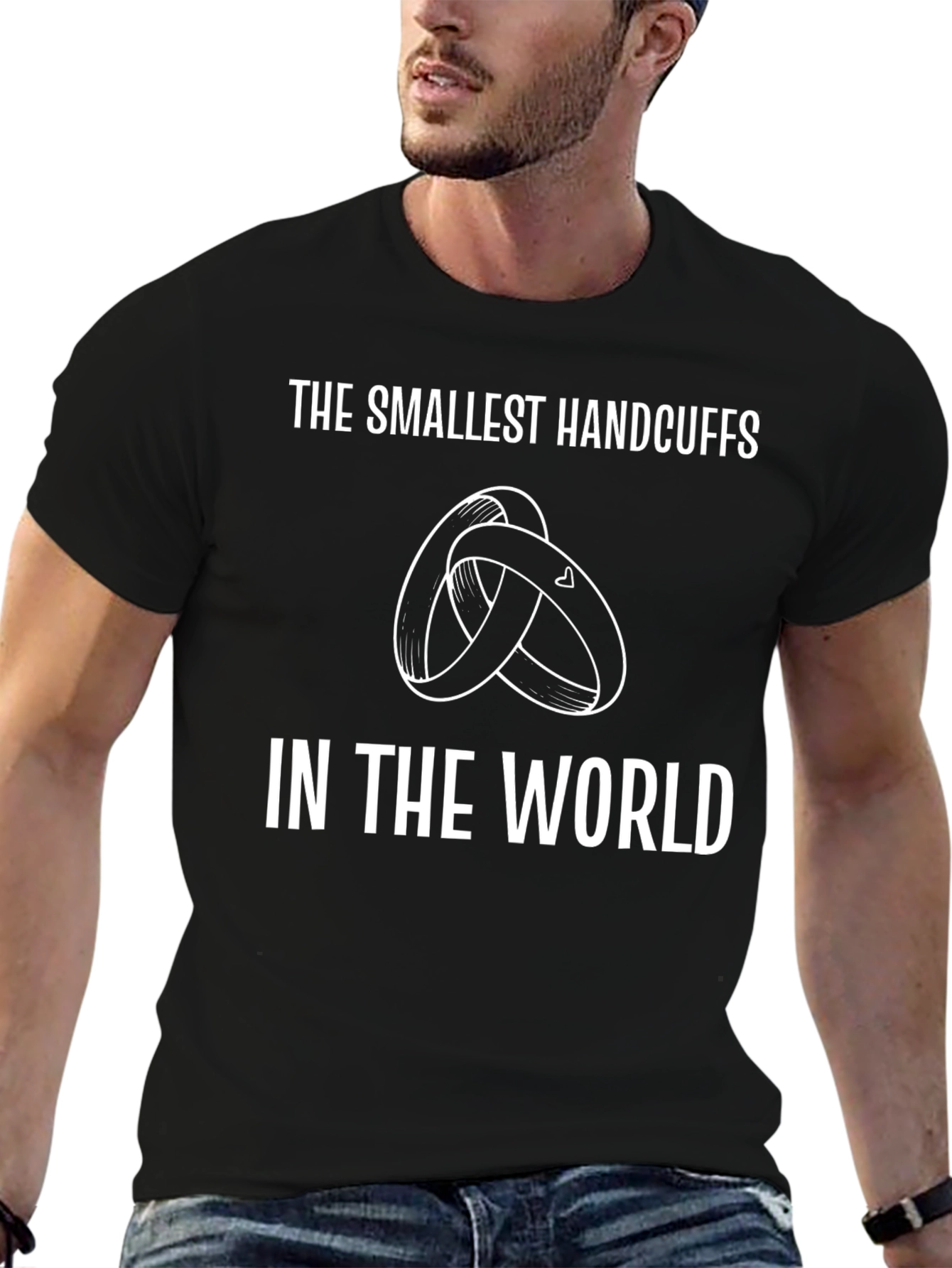 Smallest Handcuffs T-Shirt - Funny Marriage Tee