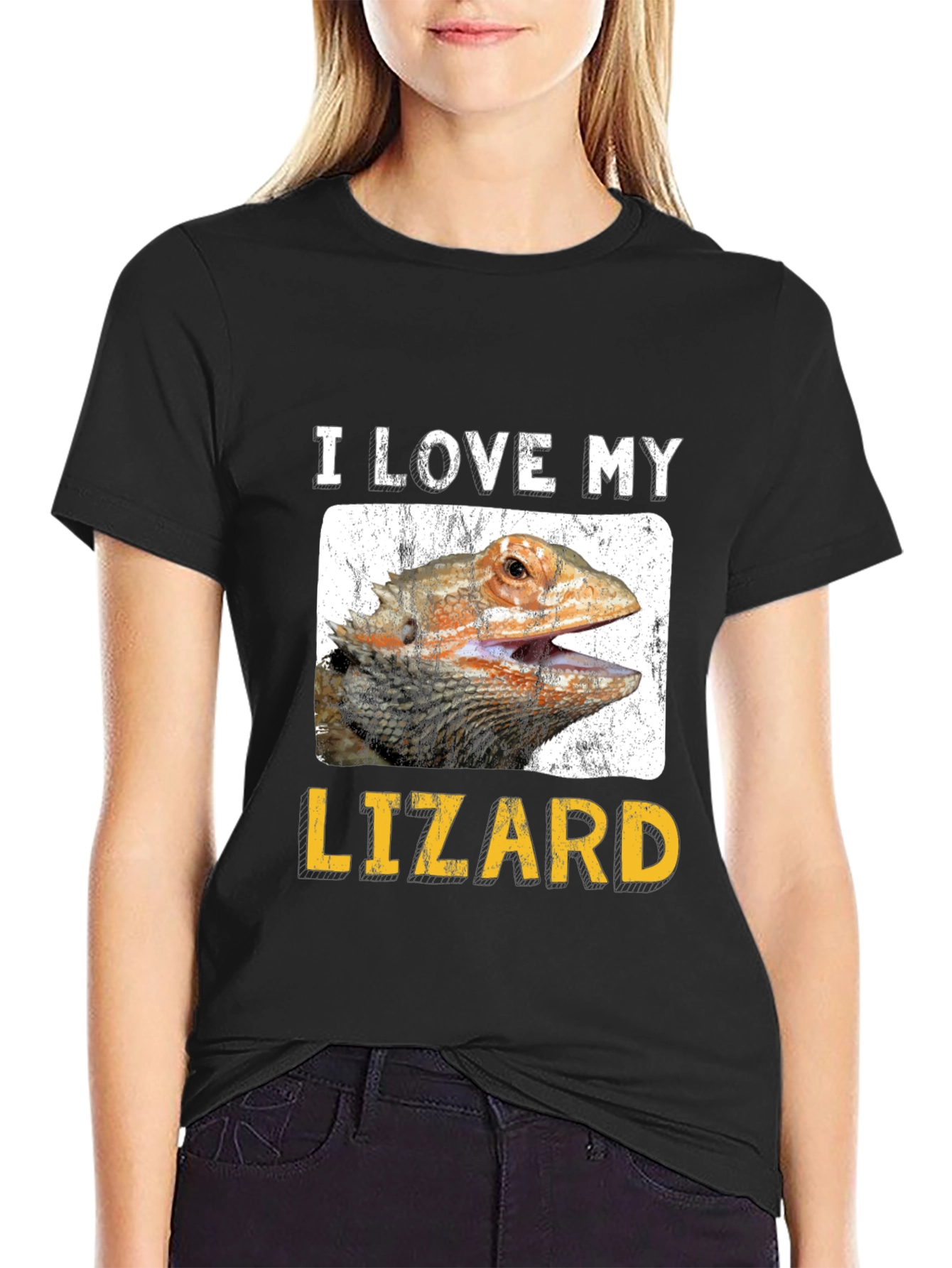 I Love My Lizard Graphic T-Shirt