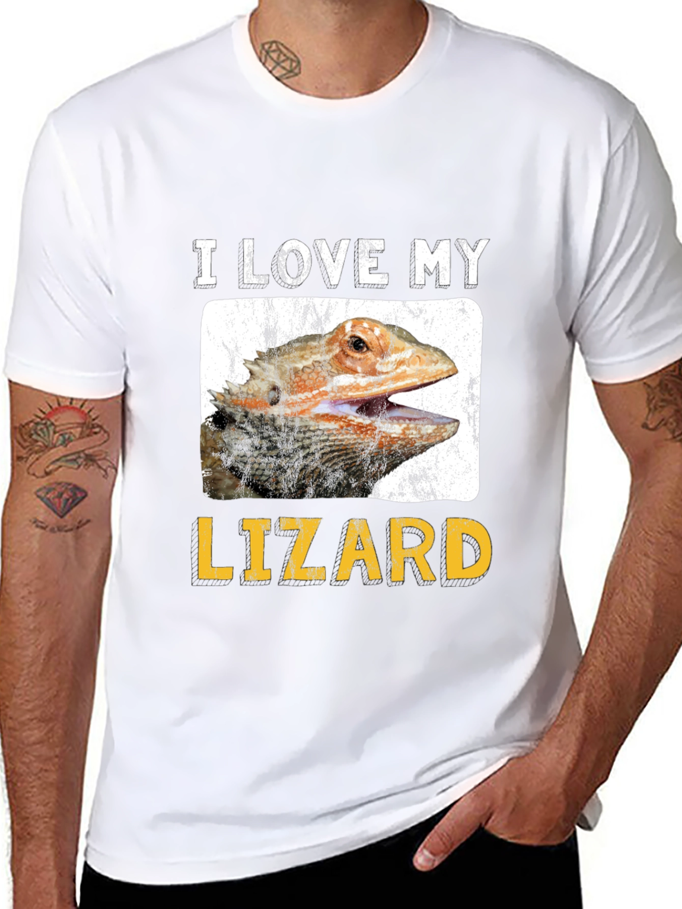 I Love My Lizard Graphic T-Shirt