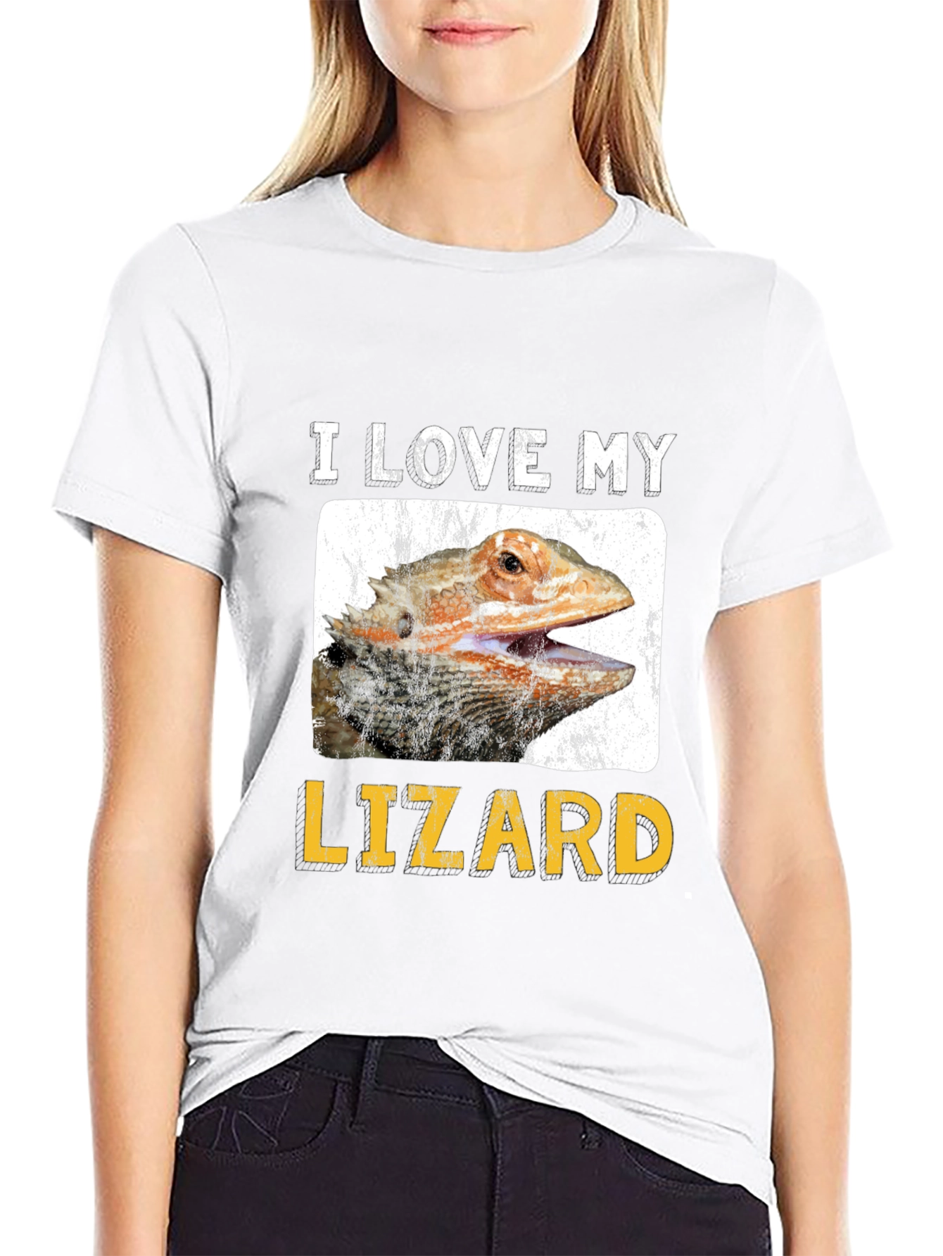 I Love My Lizard Graphic T-Shirt