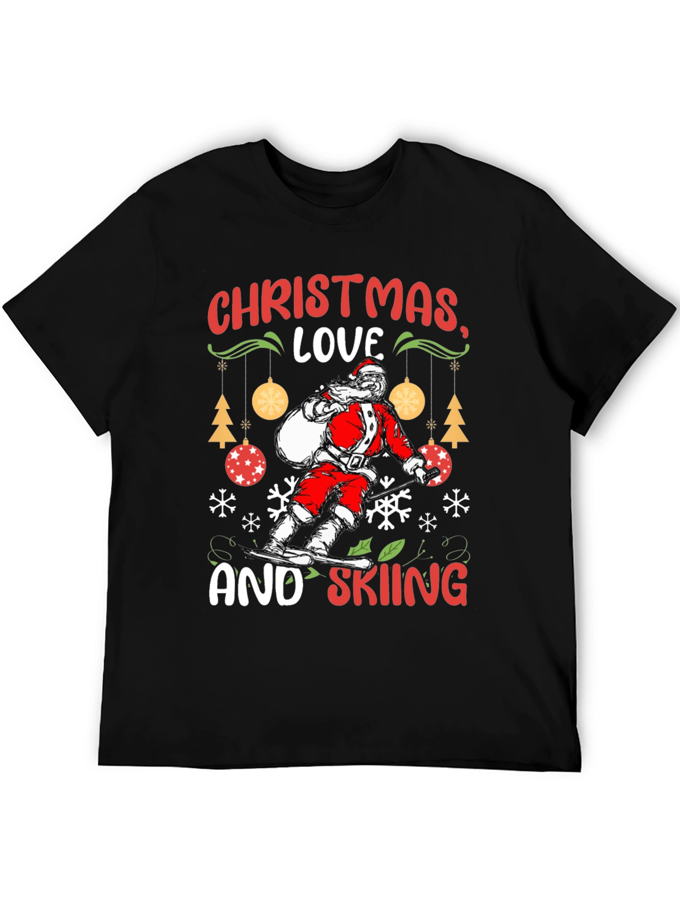 Christmas Love and Skiing T-Shirt