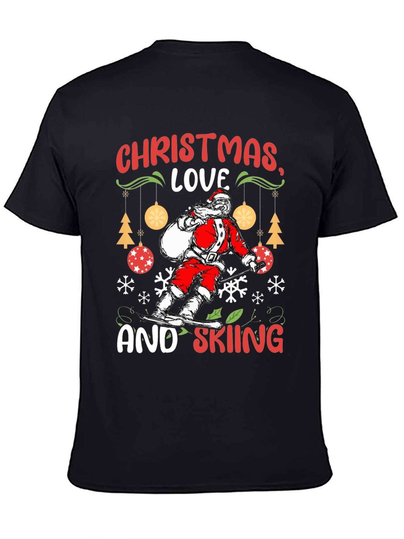 Christmas Love and Skiing T-Shirt