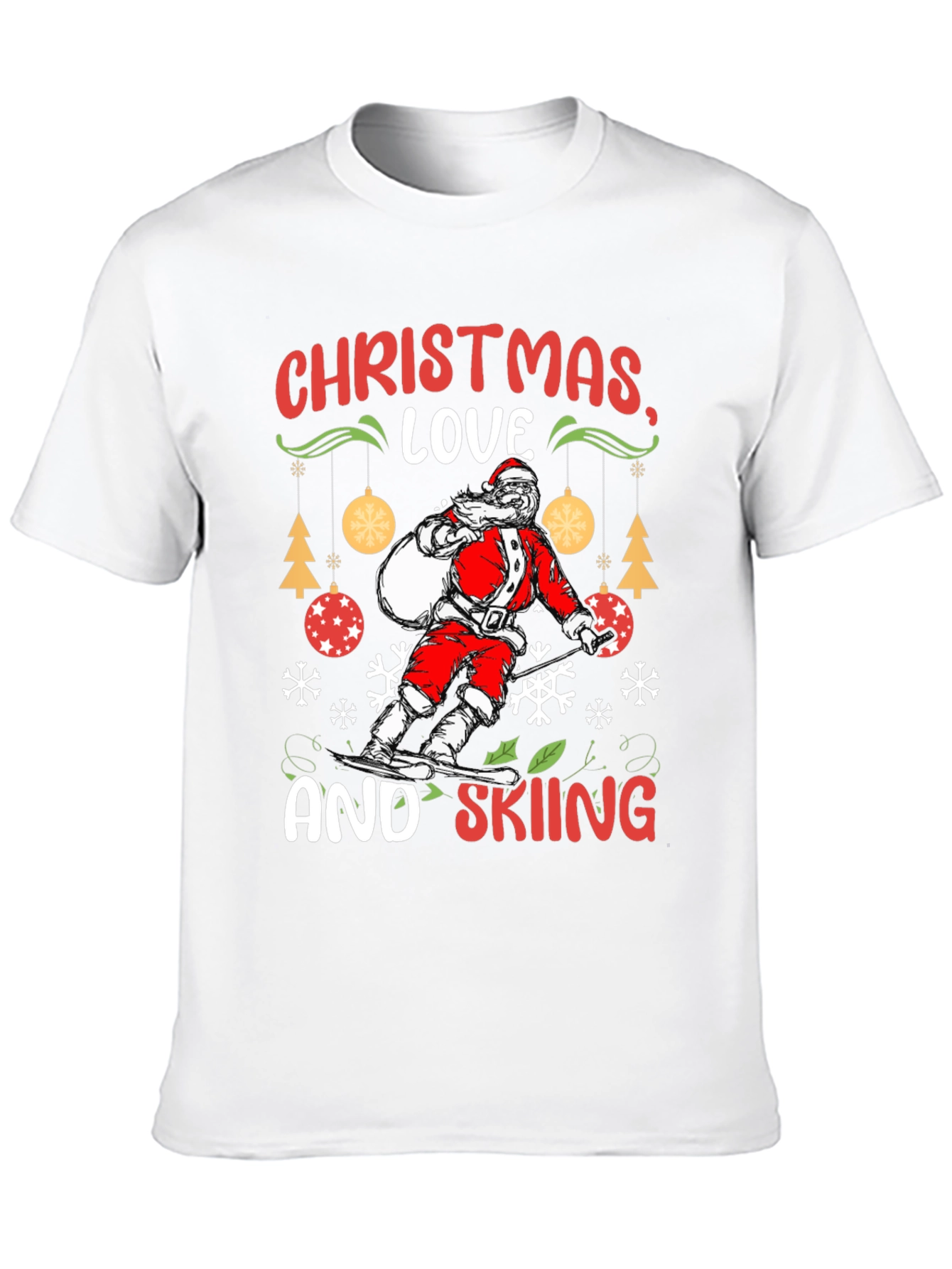 Christmas Love and Skiing T-Shirt