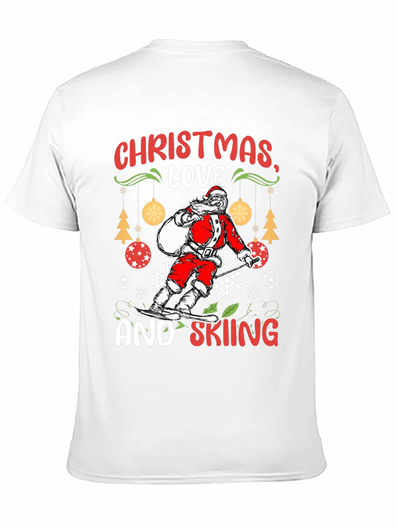 Christmas Love and Skiing T-Shirt