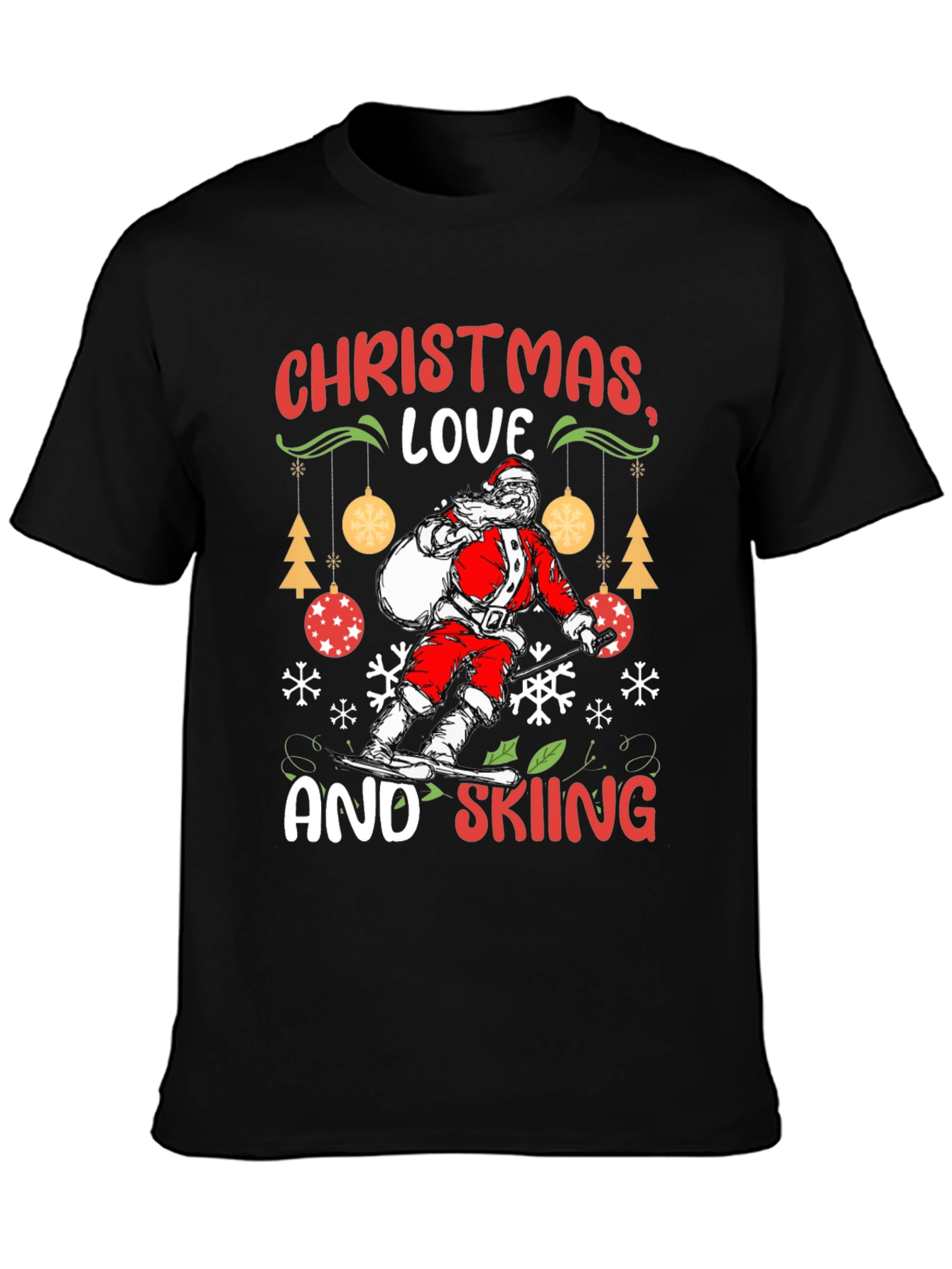 Christmas Love and Skiing T-Shirt
