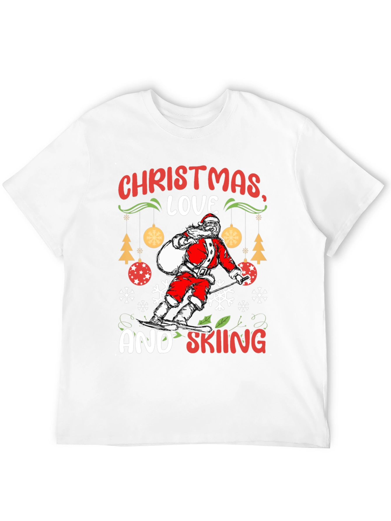 Christmas Love and Skiing T-Shirt