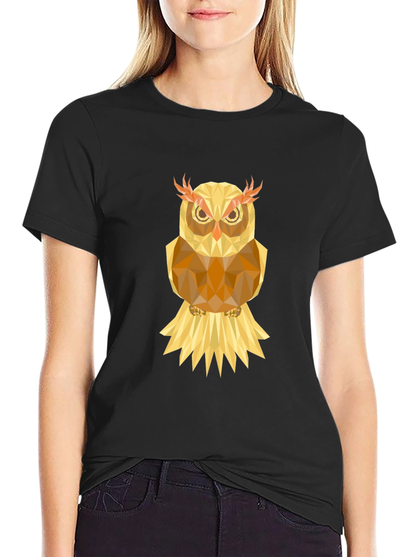 Geometric Owl Graphic Tee - Unique Mens T-Shirt