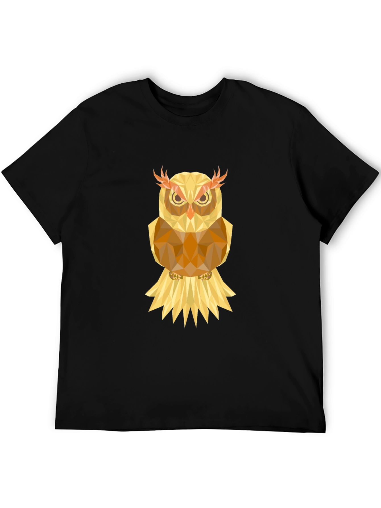 Geometric Owl Graphic Tee - Unique Mens T-Shirt