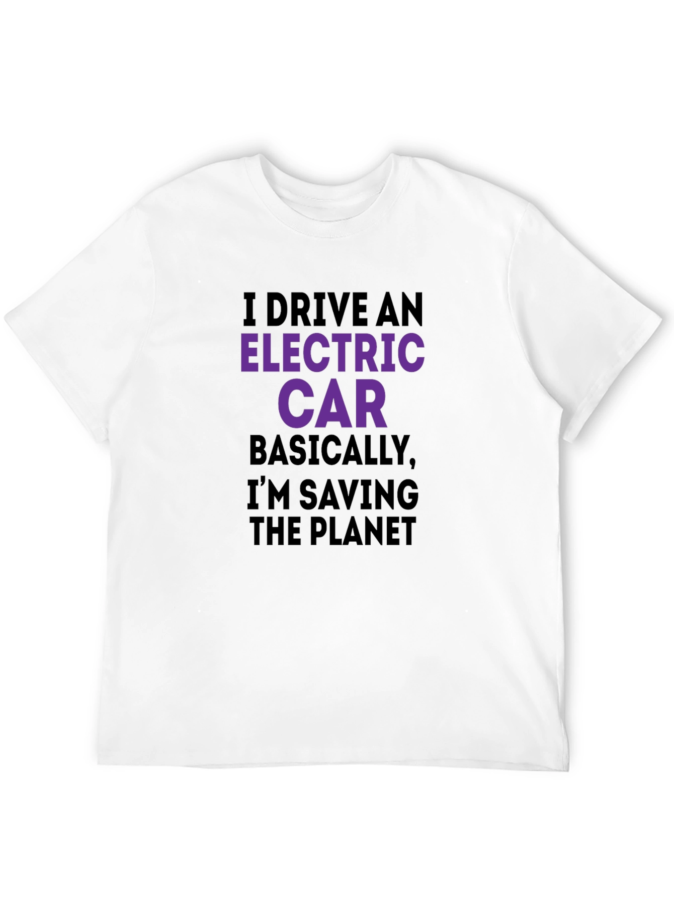 Electric Car Saving Planet T-Shirt