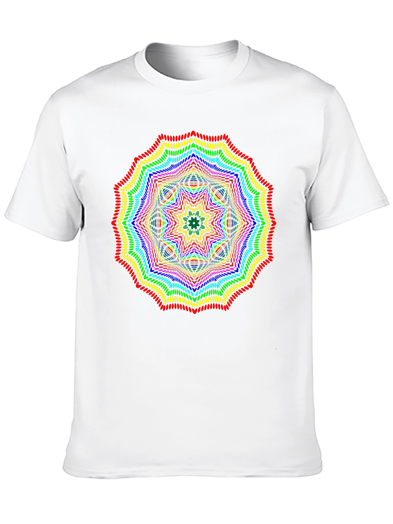 Rainbow Mandala Graphic Black T-Shirt