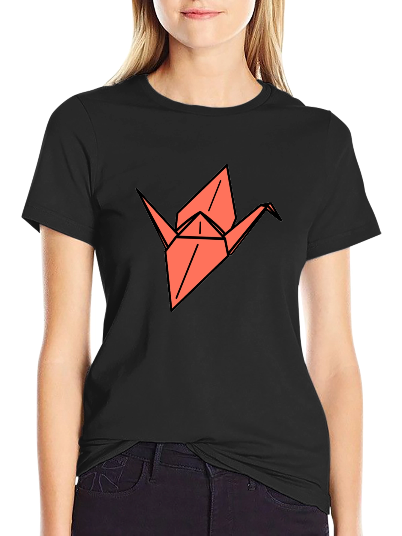 Origami Crane Graphic Tee - Stylish and Unique