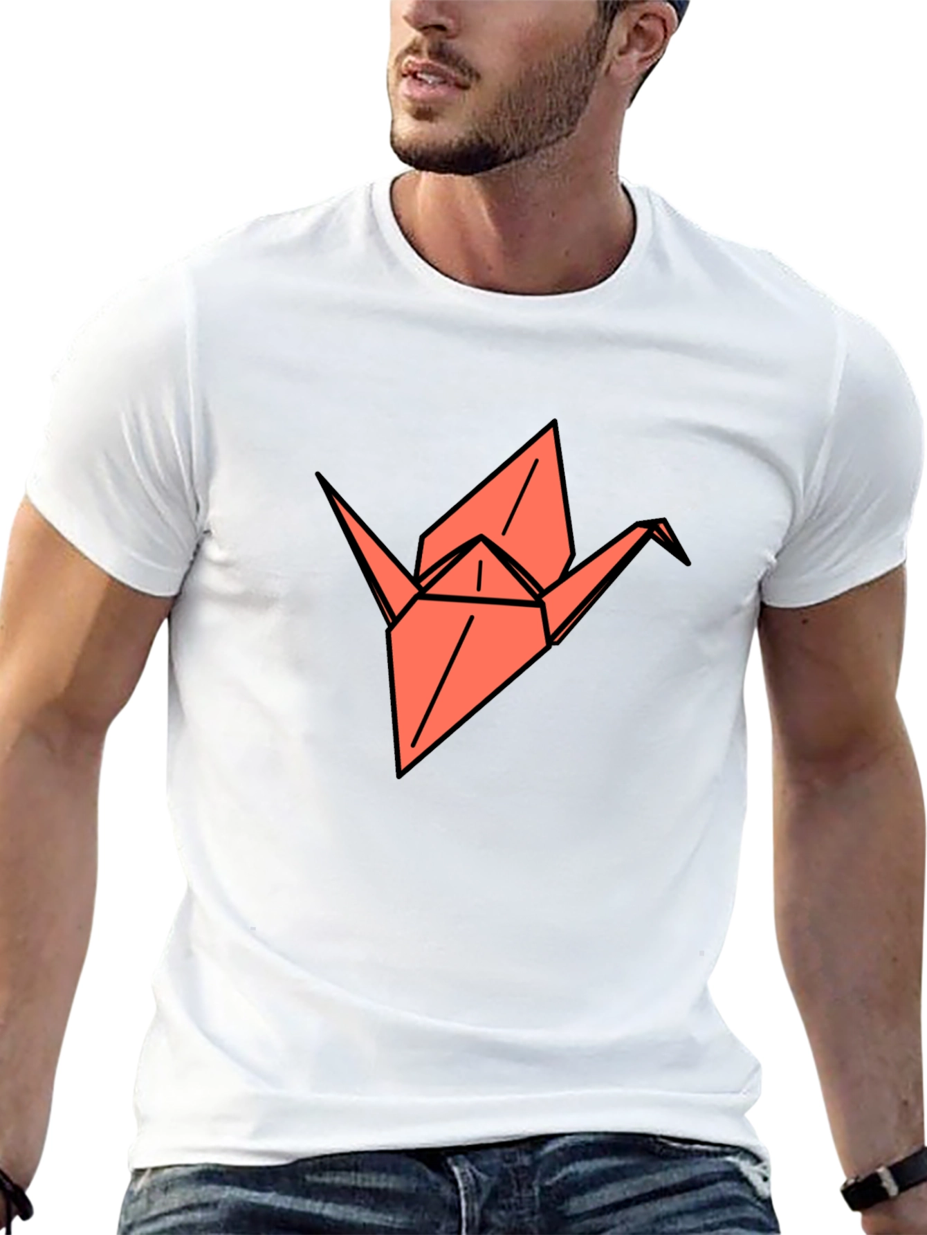 Origami Crane Graphic Tee - Stylish and Unique