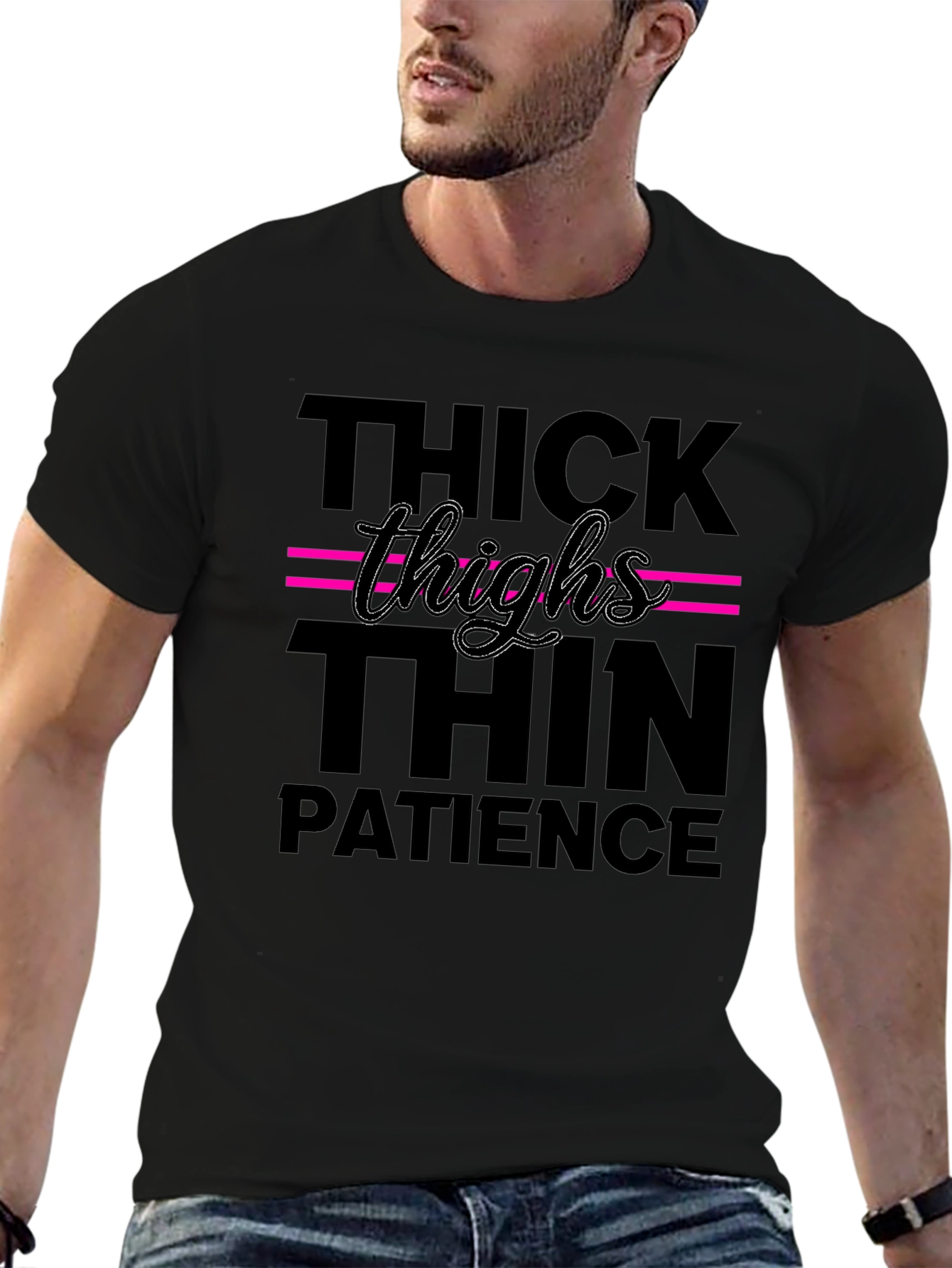 Thick Thighs Thin Patience Graphic Tee - Trendy Style