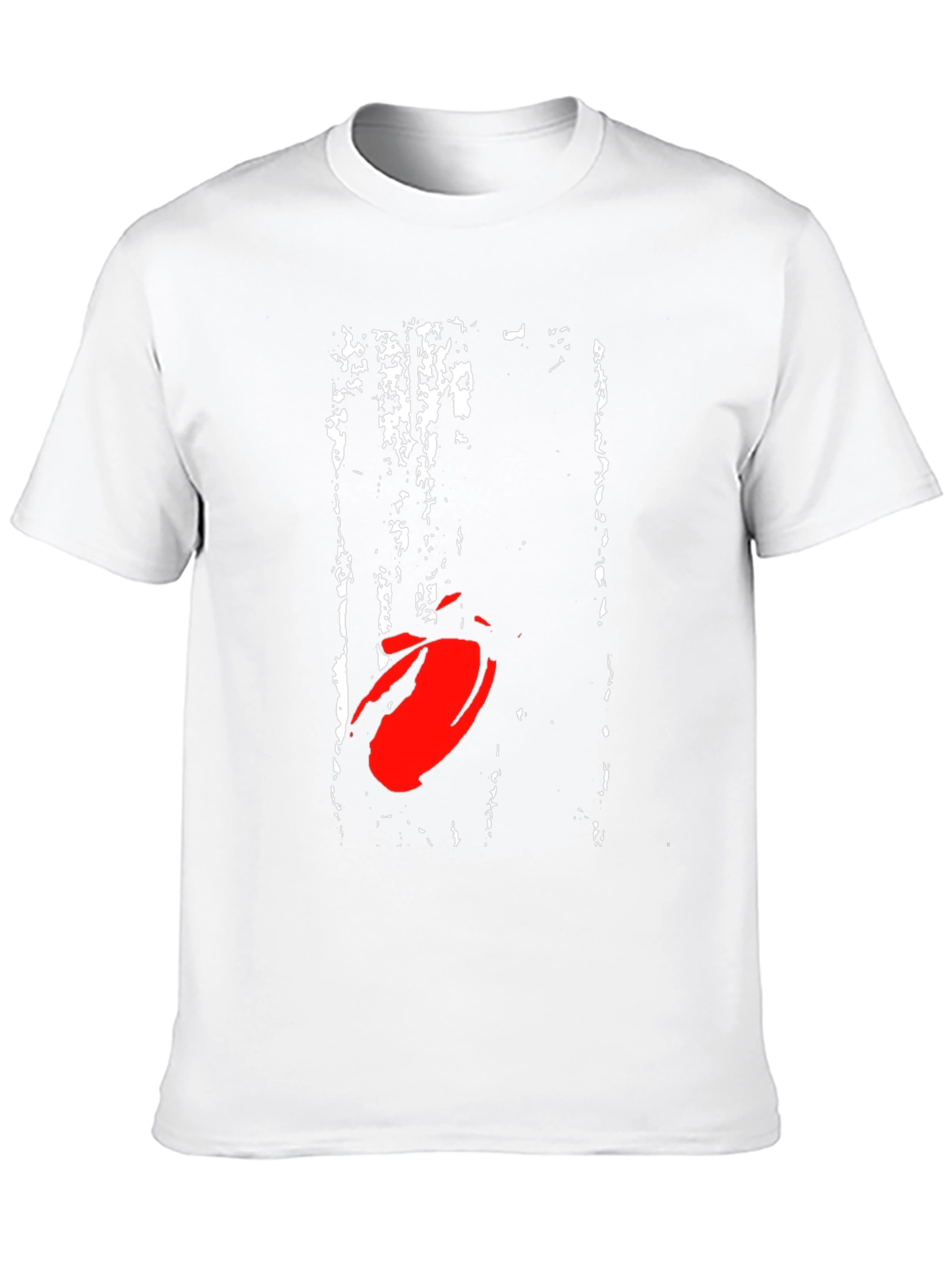 Graphic Print T-Shirt - Red Abstract Design