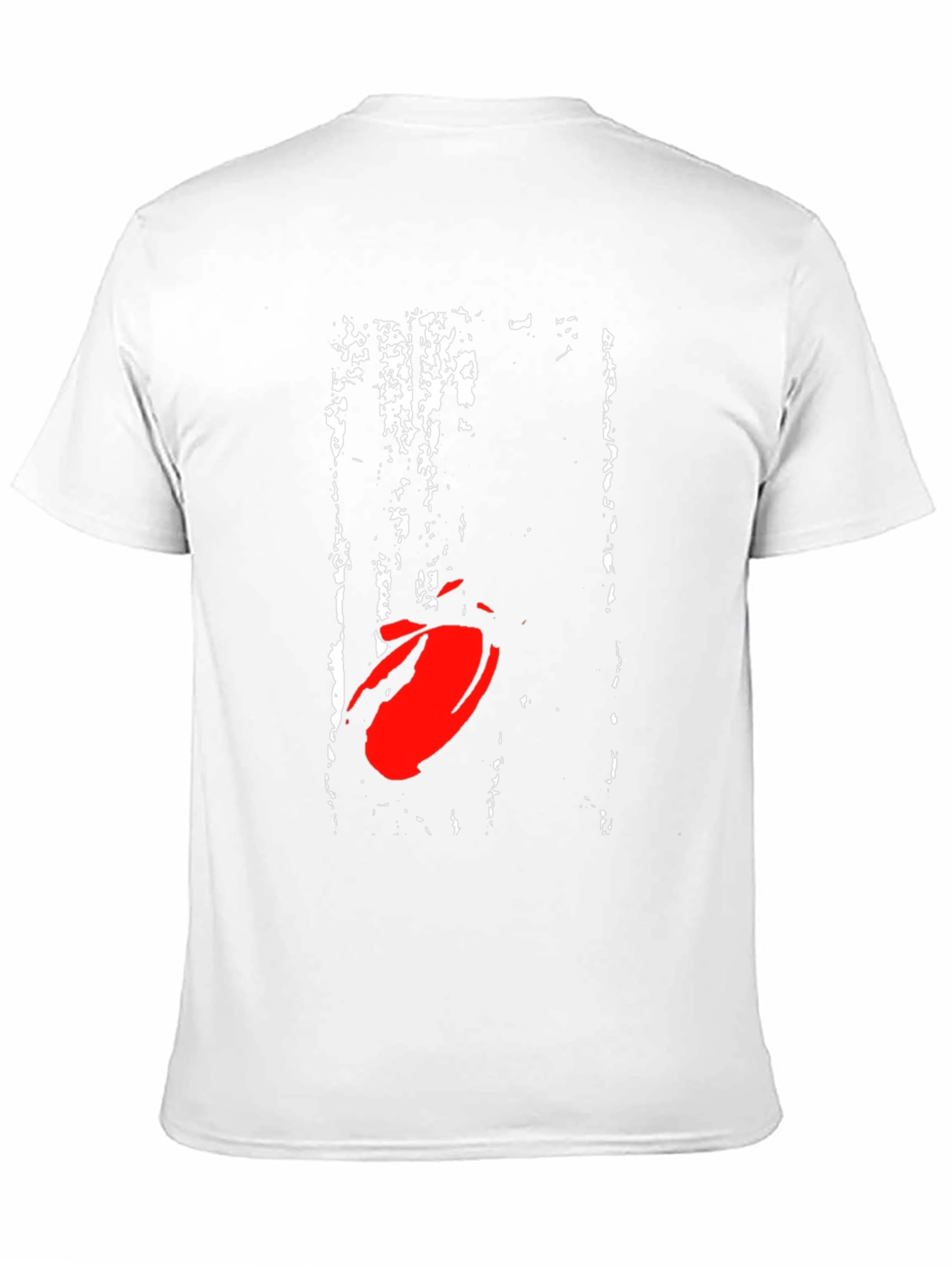 Graphic Print T-Shirt - Red Abstract Design
