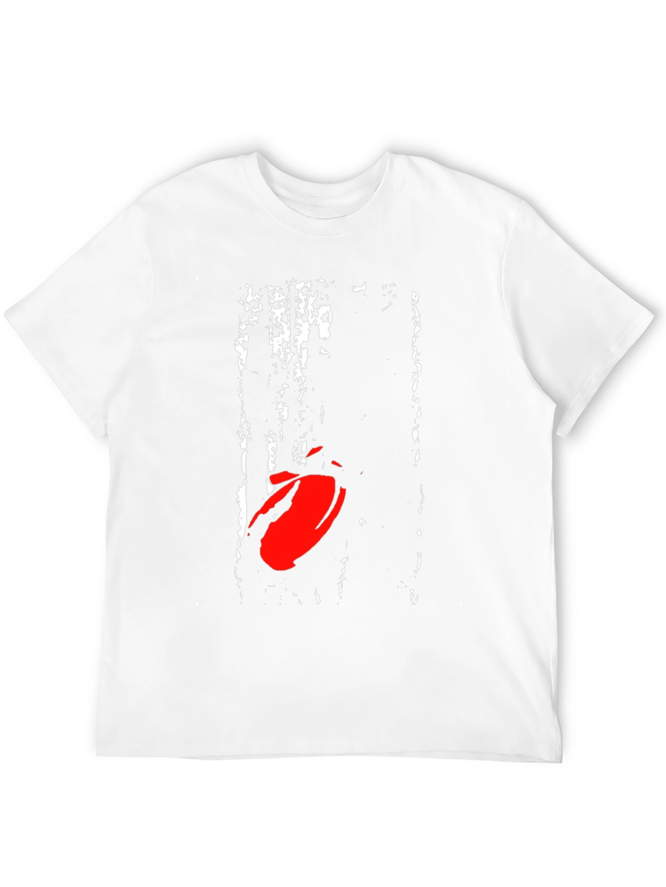 Graphic Print T-Shirt - Red Abstract Design