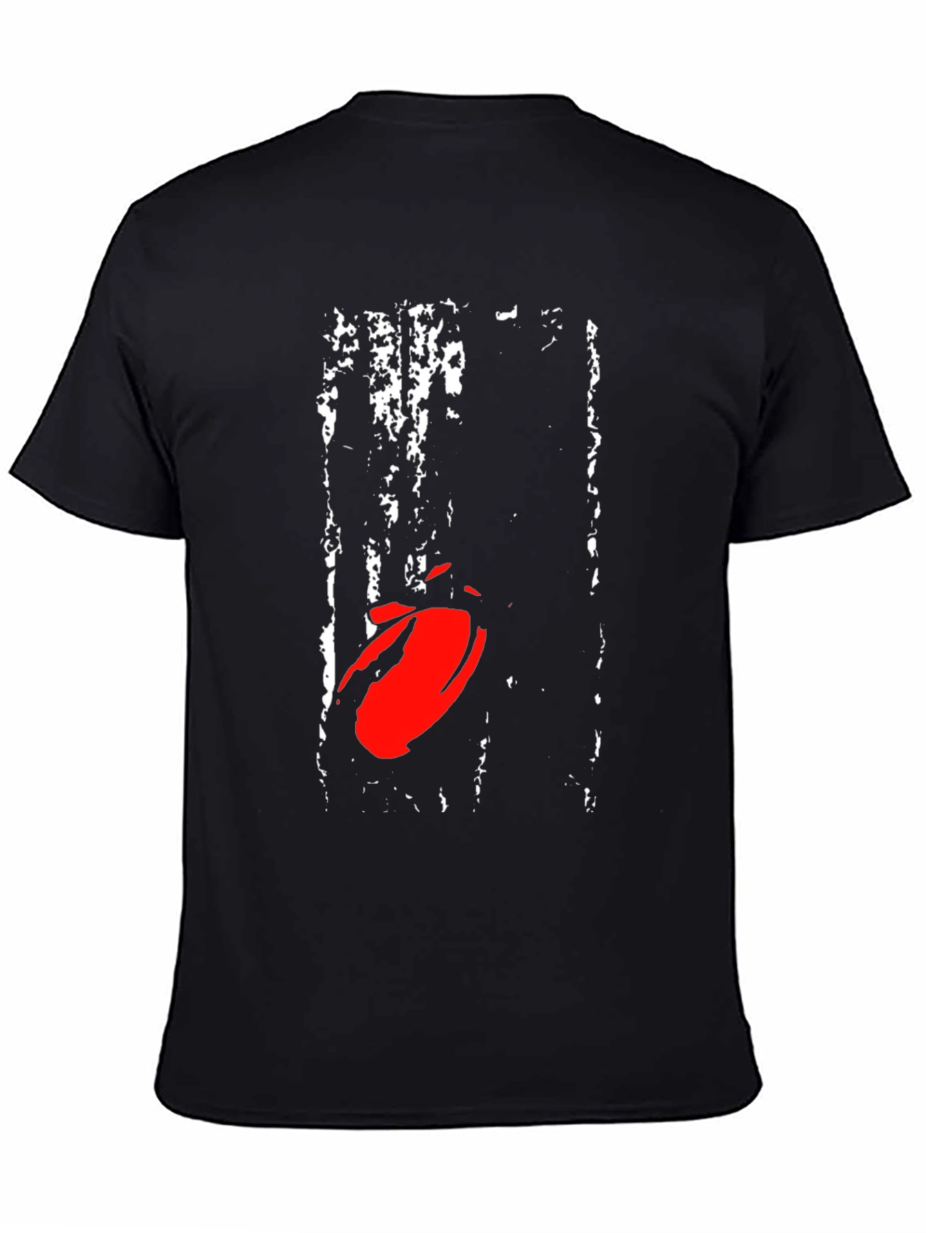 Graphic Print T-Shirt - Red Abstract Design