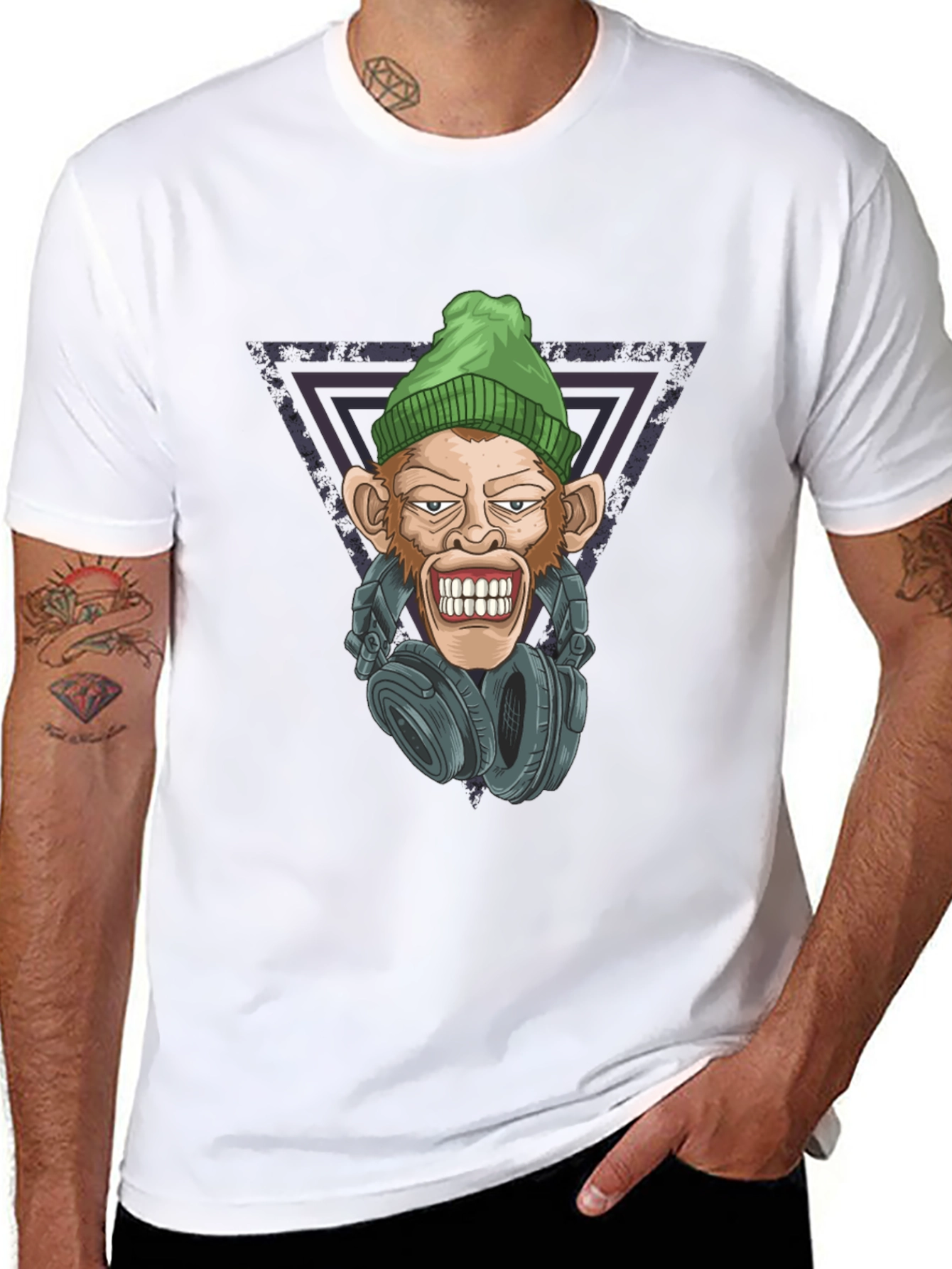 Cool Monkey DJ Graphic T-Shirt