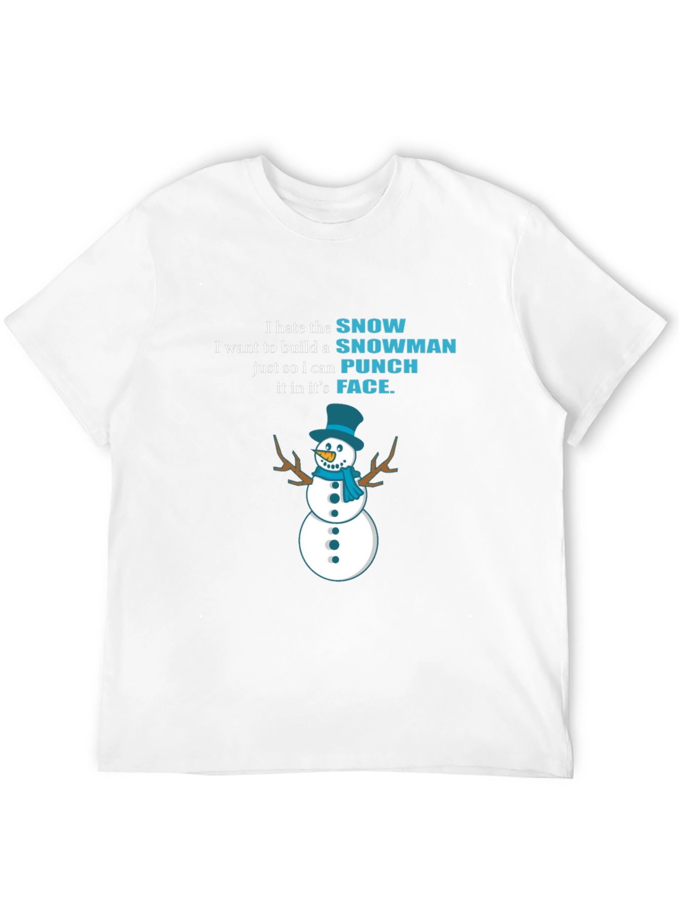 I Hate Snowman Black T-Shirt