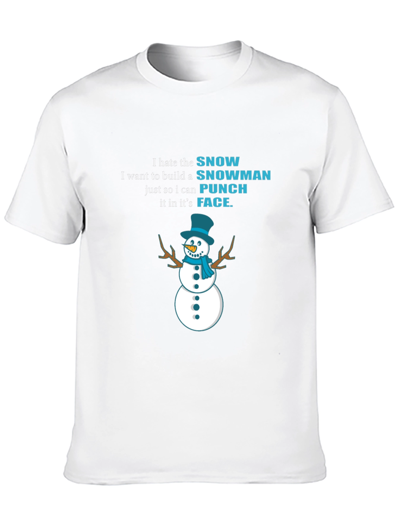 I Hate Snowman Black T-Shirt