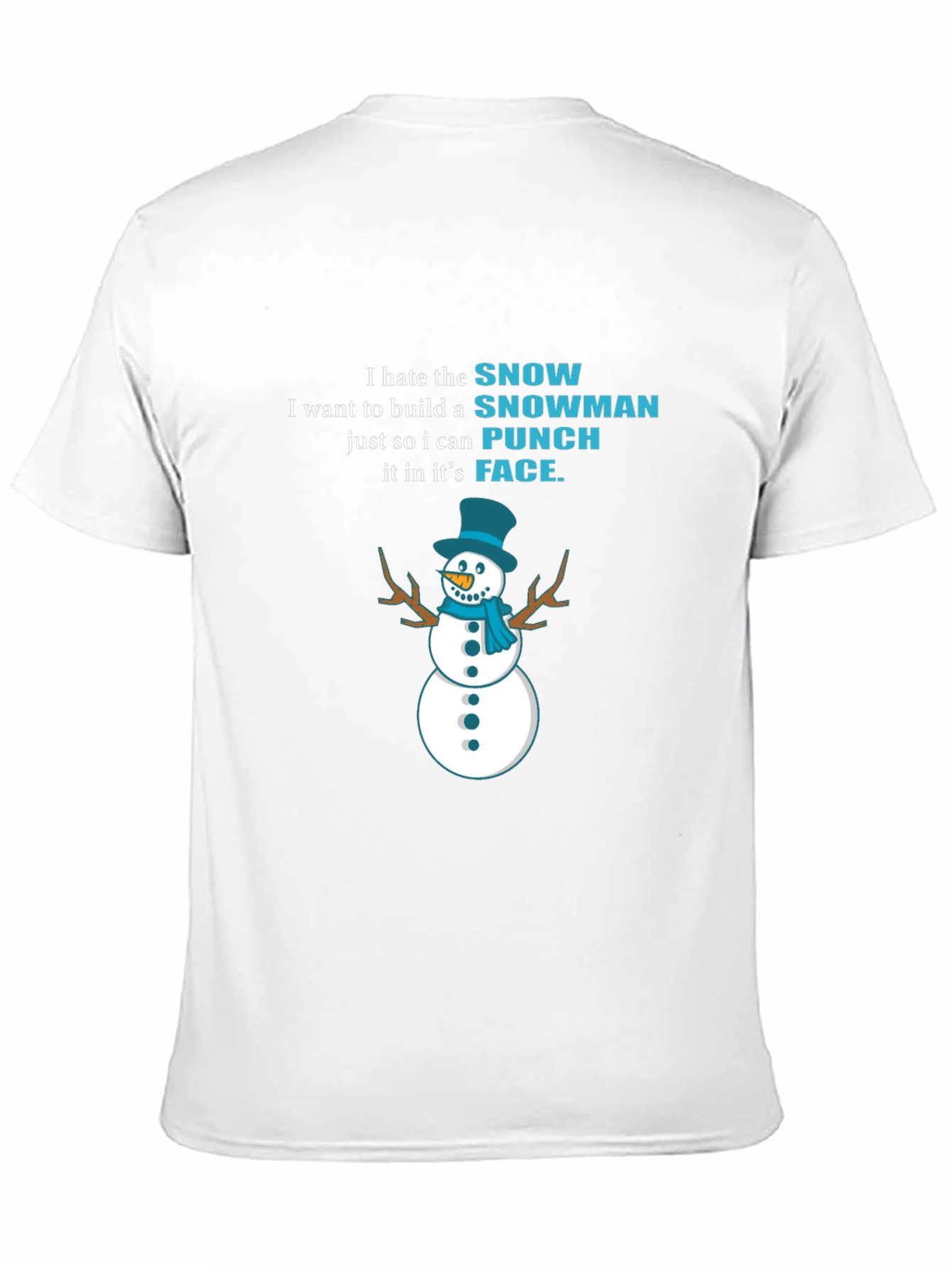 I Hate Snowman Black T-Shirt