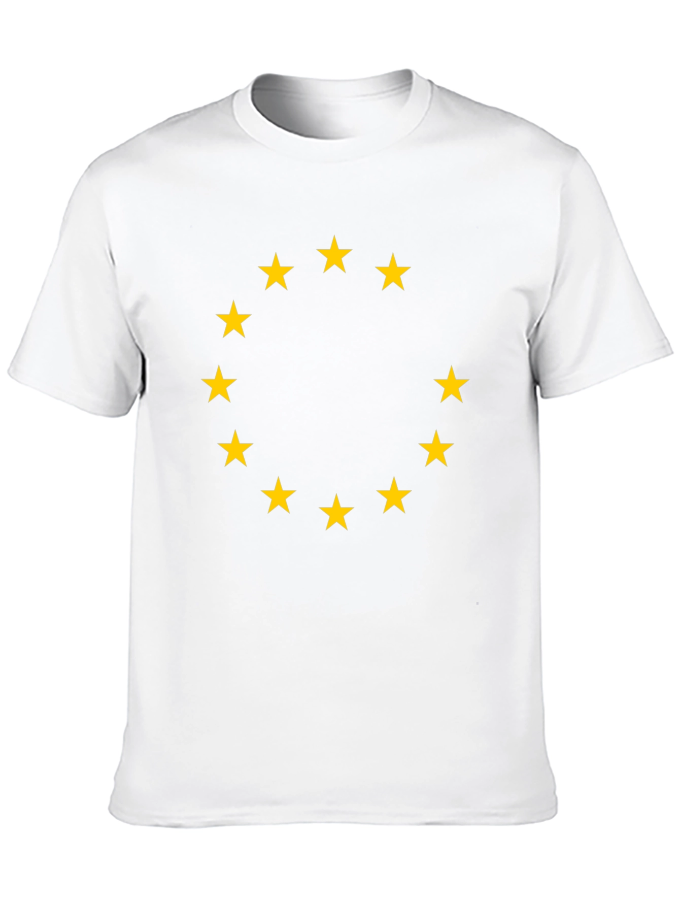 EU Flag T-Shirt - Black with Gold Stars