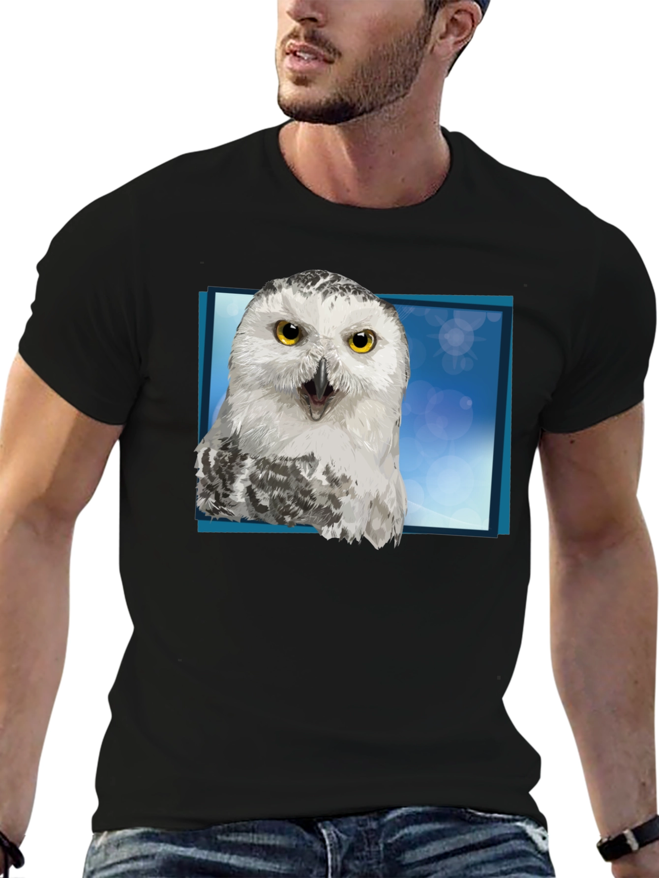 Owl Graphic Tee - Unique Bird Print