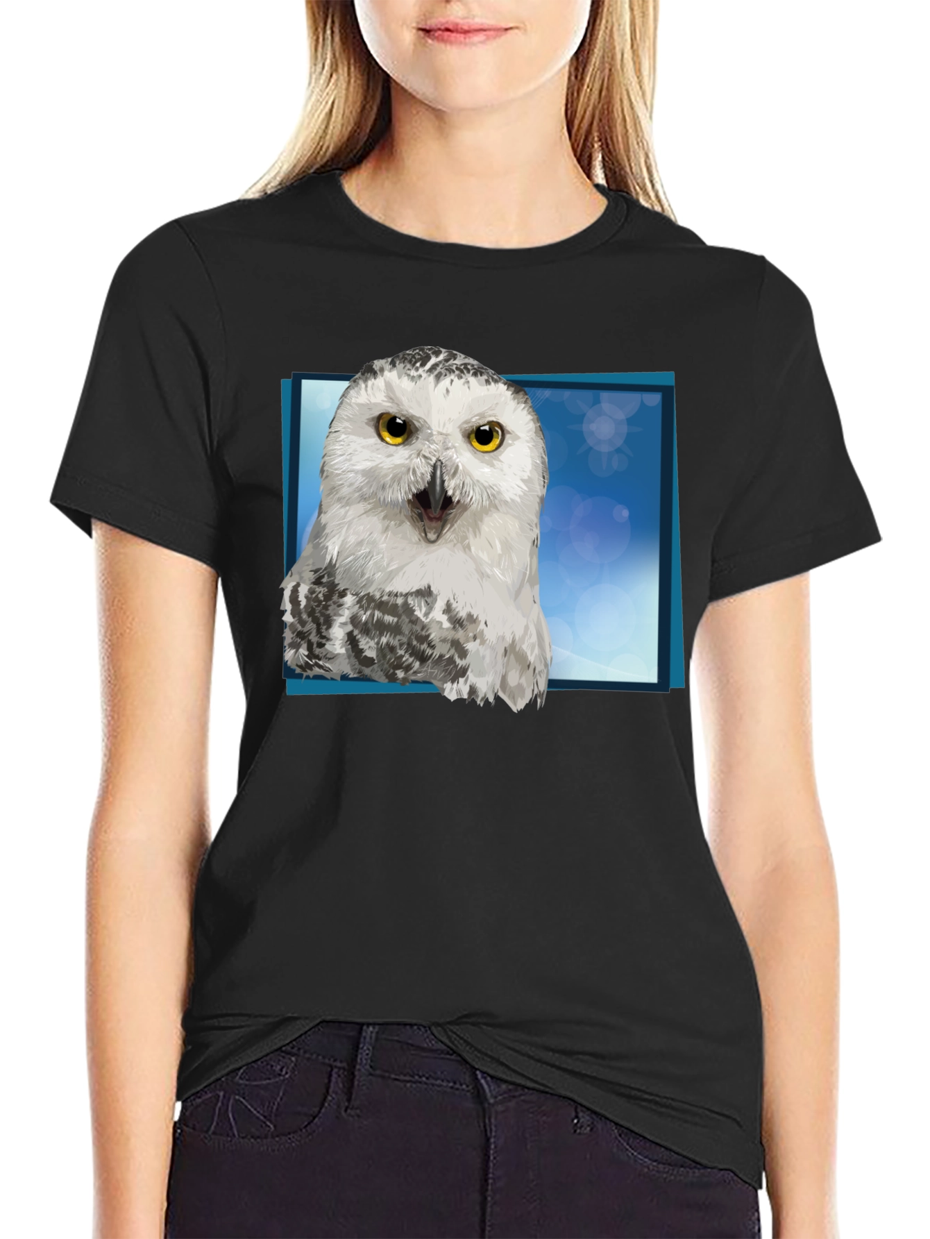 Owl Graphic Tee - Unique Bird Print