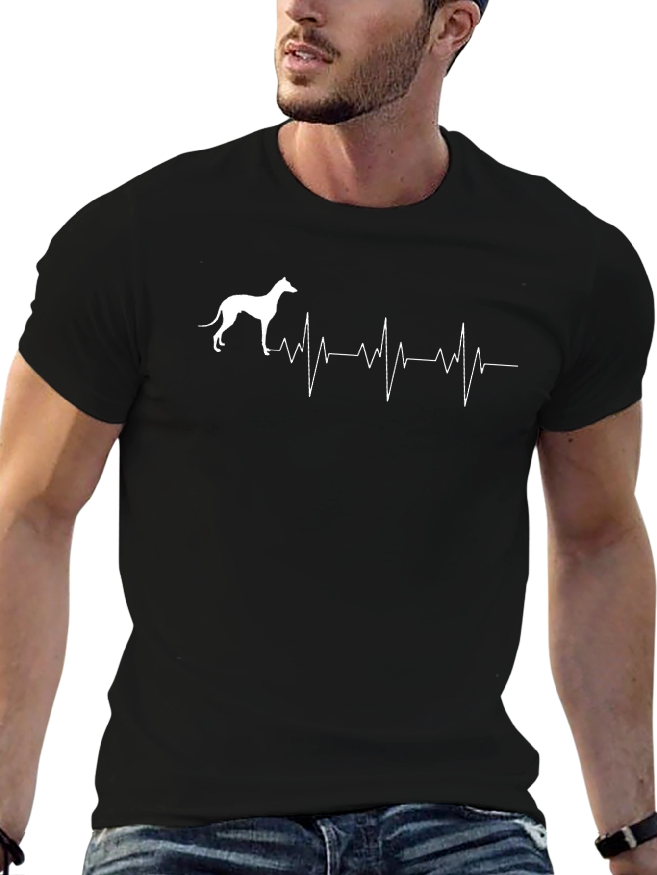 Greyhound Heartbeat T-Shirt - Dog Lover Tee